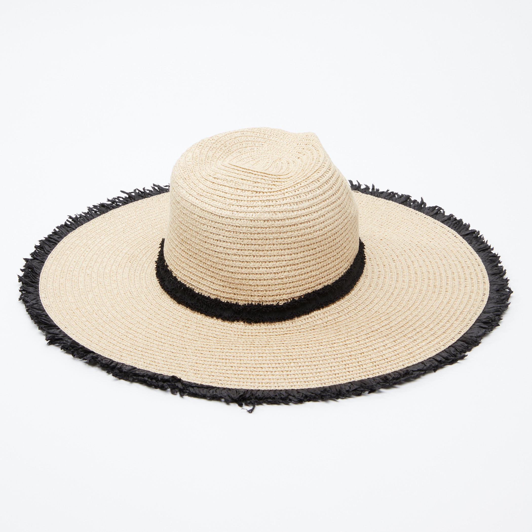 قبّعة سترو بارزة الملمس بشراشيب-women-clothingaccessories-capsandhats-image-3