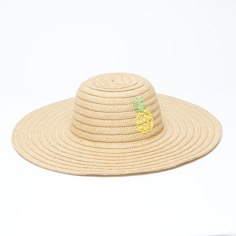 Textured Hat with Embroidery-women-clothingaccessories-capsandhats-image-1