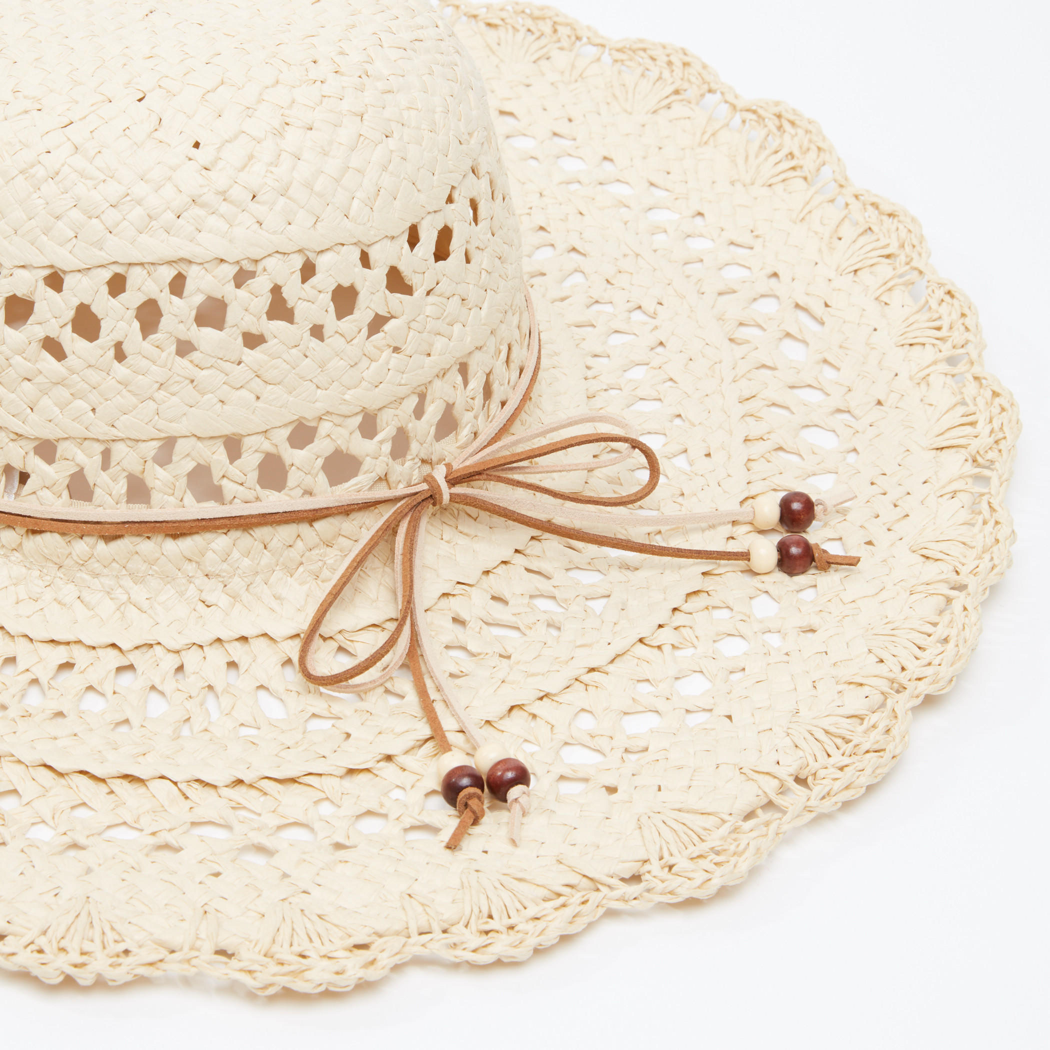 Textured Hat with Tie Up Detail-women-clothingaccessories-capsandhats-image-4