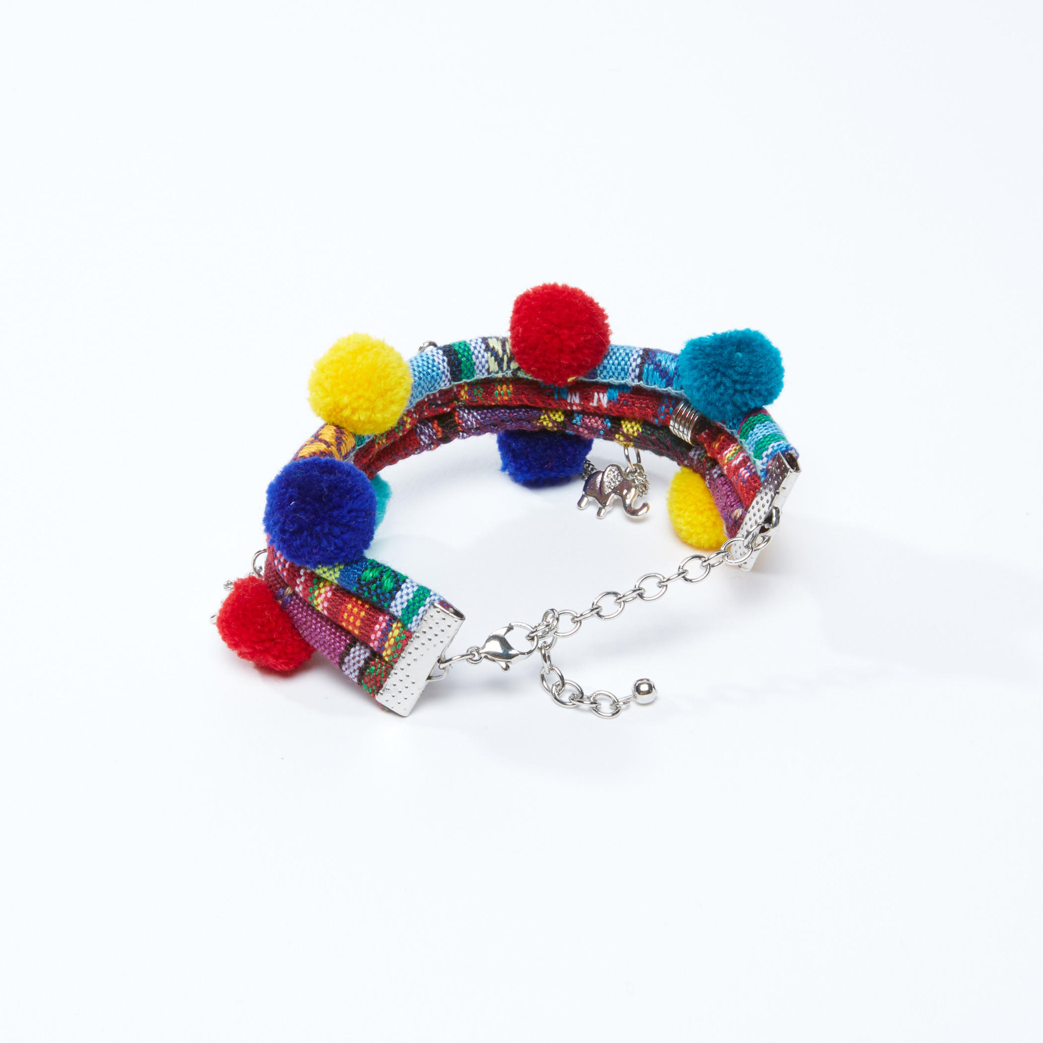 سوار مزيّن بكرات بوم بوم ومشبك إغلاق-women-watchesandjewellery-jewellery-banglesandbracelets-image-2