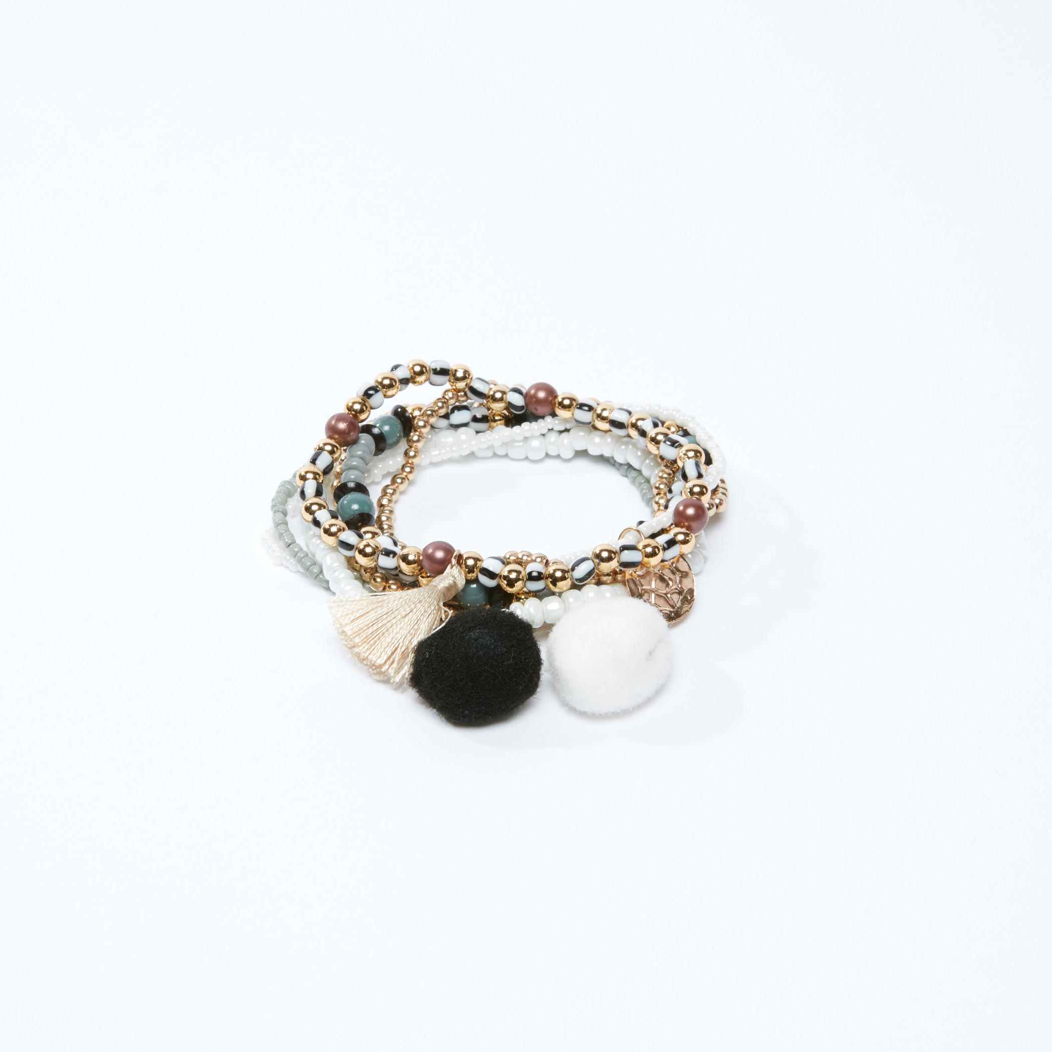 أساور مزيّنة متنوعة - طقم من 7 قطع-women-watchesandjewellery-jewellery-banglesandbracelets-image-1