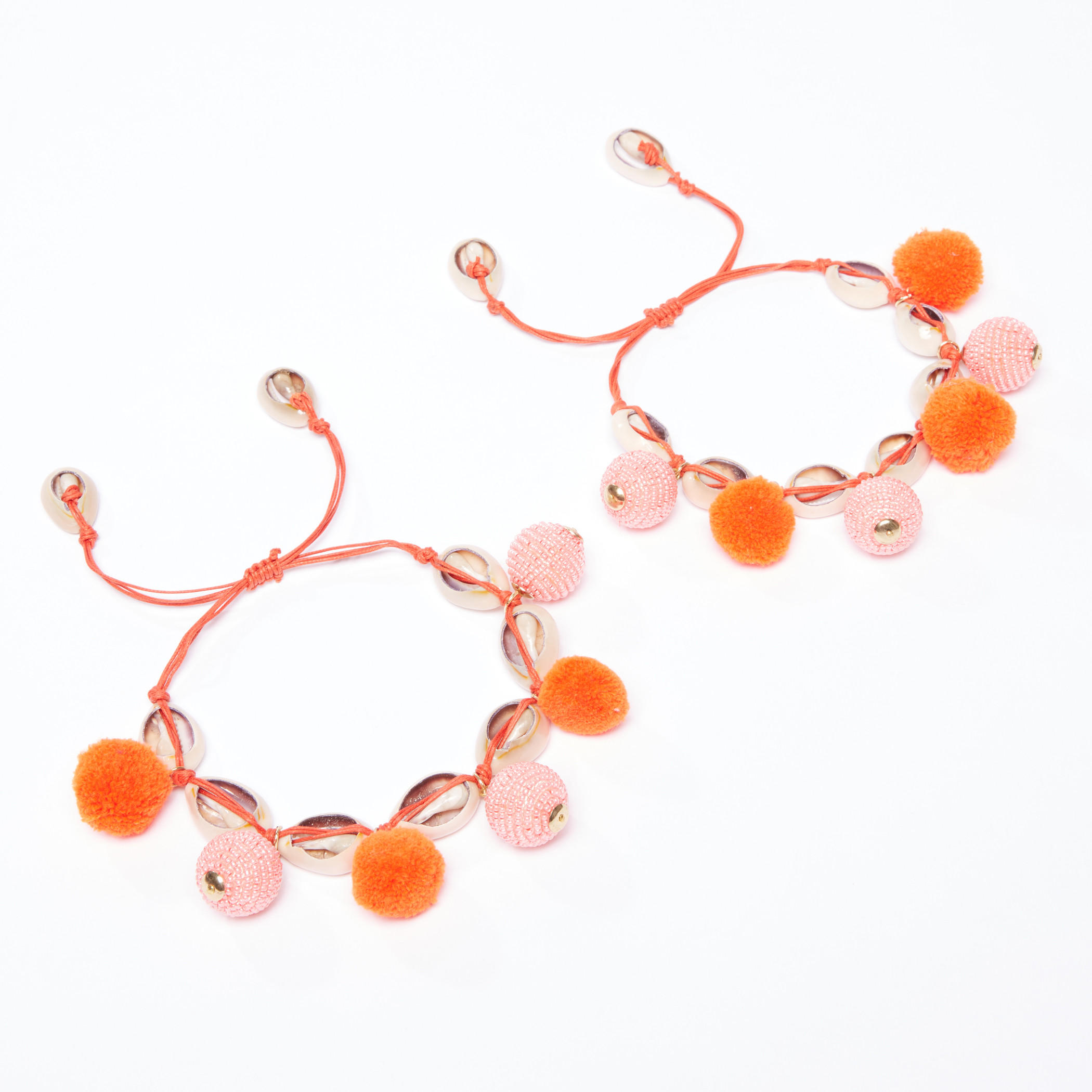 خلخال مزين بكرات بوم بوم - طقم من قطعتين-women-watchesandjewellery-jewellery-anklets-image-3