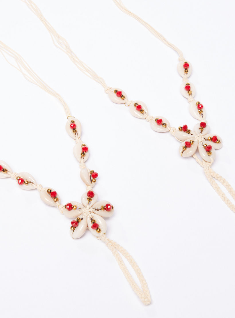 خلخال بتفاصيل خرز - طقم من قطعتين-women-watchesandjewellery-jewellery-anklets-image-3