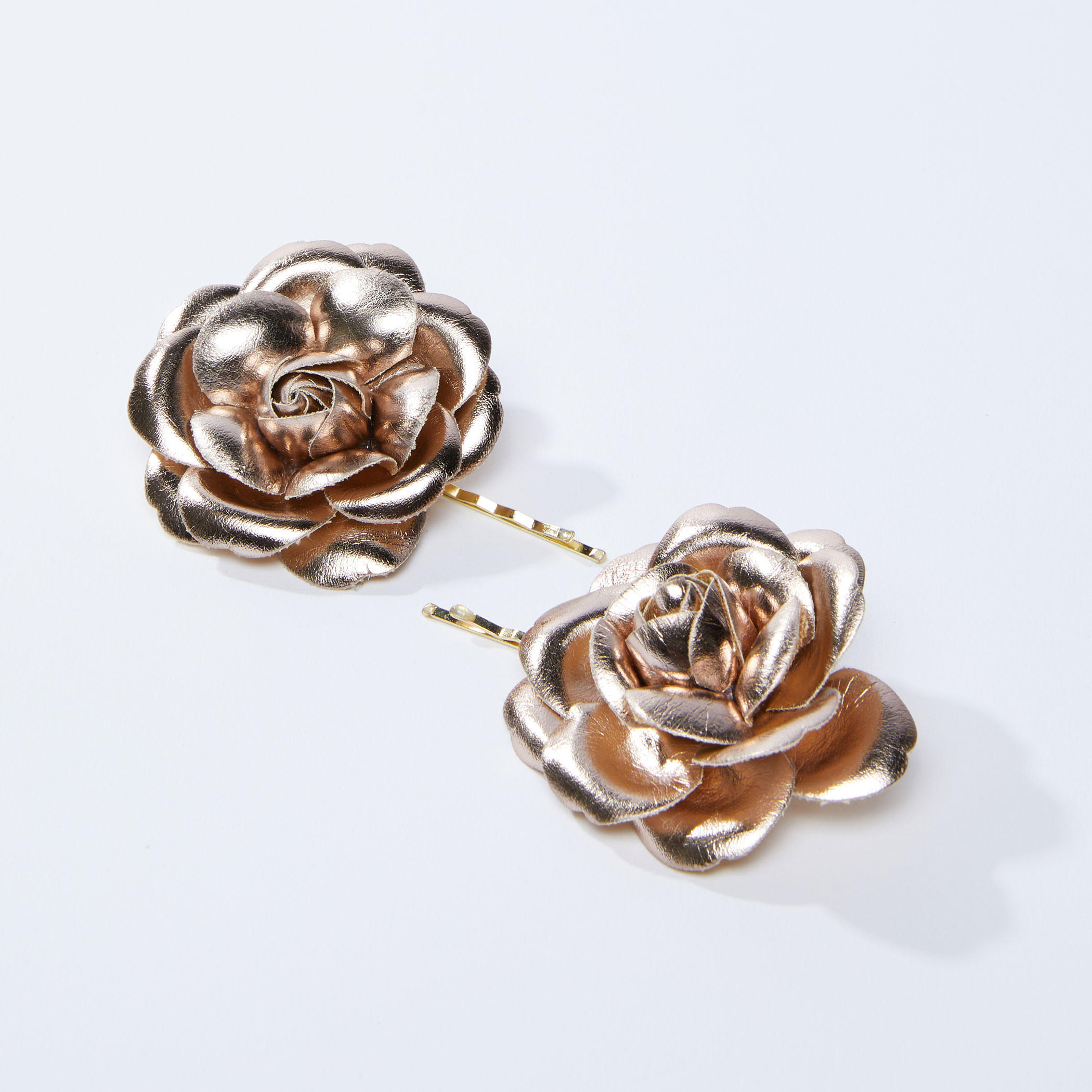 Flower Applique Hair Pin - Set of 2-women-hairaccessories-image-1