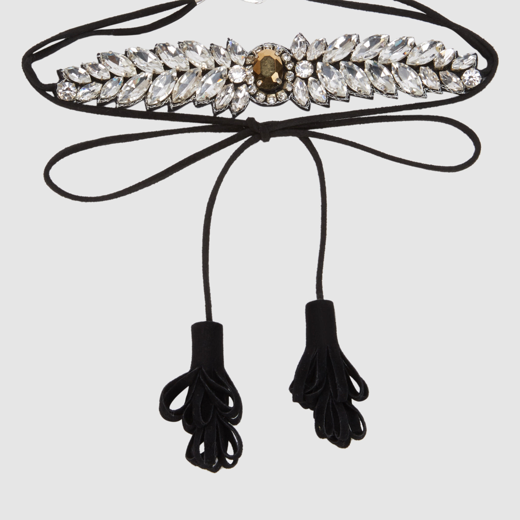 قلادة طوق مرصّعة ومزيّنة بشرّابات مع مشبك إغلاق-women-watchesandjewellery-jewellery-necklacesandpendants-image-2