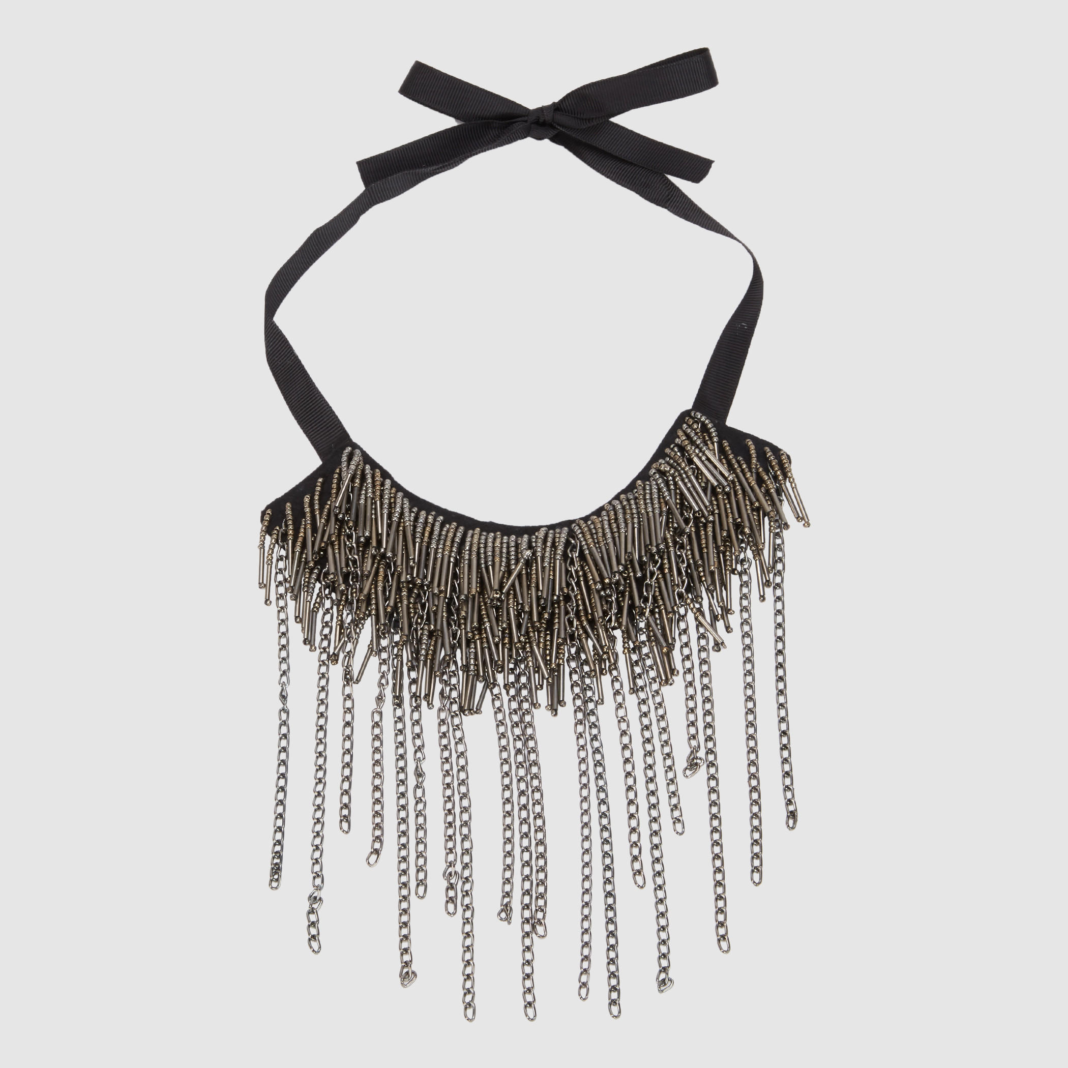 قلادة طوق مزيّنة برباط وشراشيب-women-watchesandjewellery-jewellery-necklacesandpendants-image-1