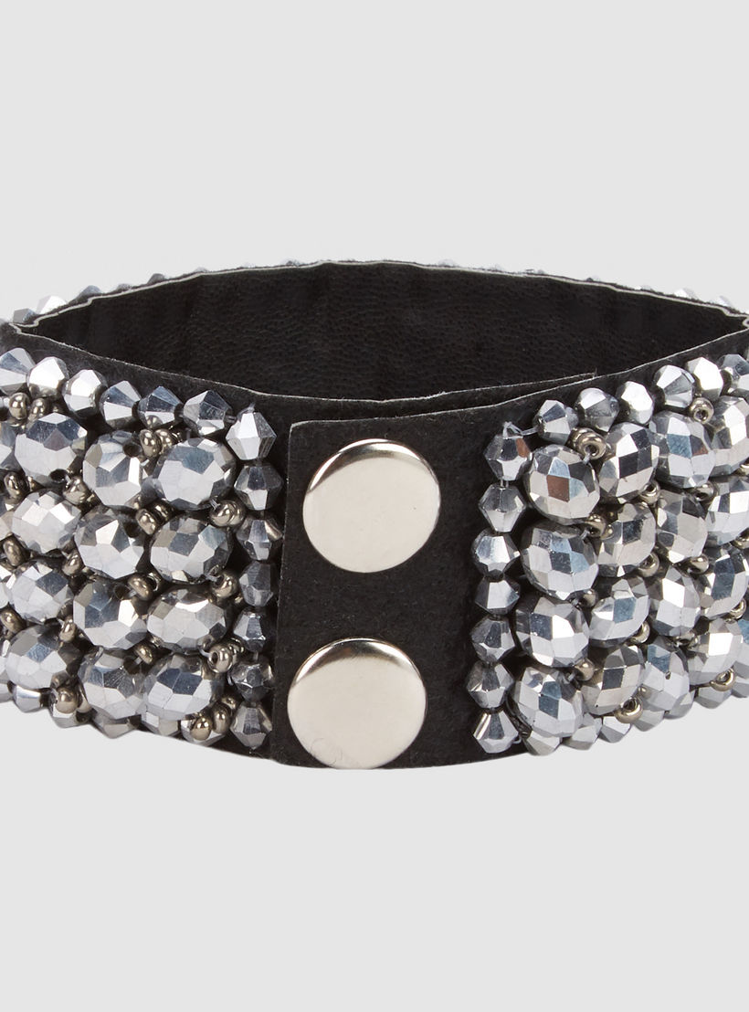 Studded Cuffed Band with Press Button Closure-women-watchesandjewellery-jewellery-banglesandbracelets-image-2