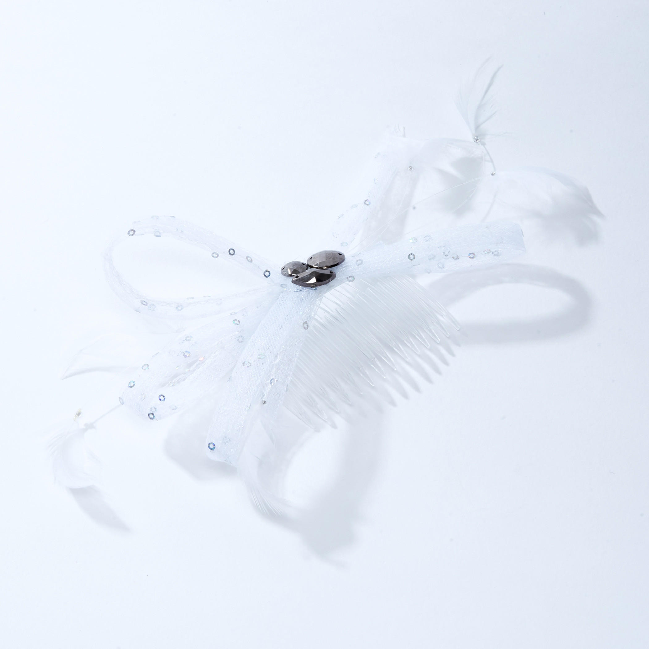 مشط شعر مرصع بمشبك وتفاصيل ترتر-women-hairaccessories-image-1