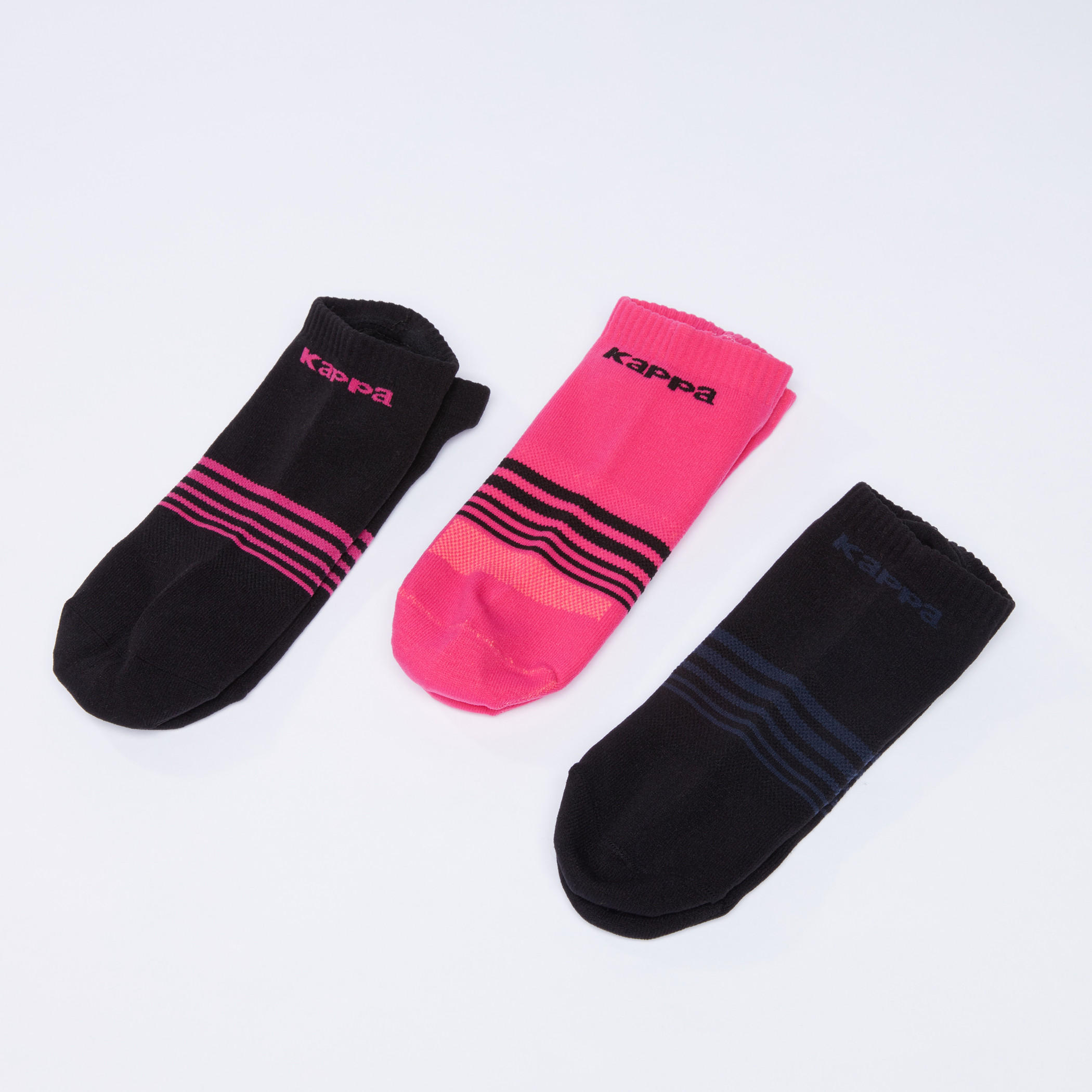 طقم جوارب مقلمة بطول الكاحل من كابا - 3 قطع-women-socksandstockings-image-1