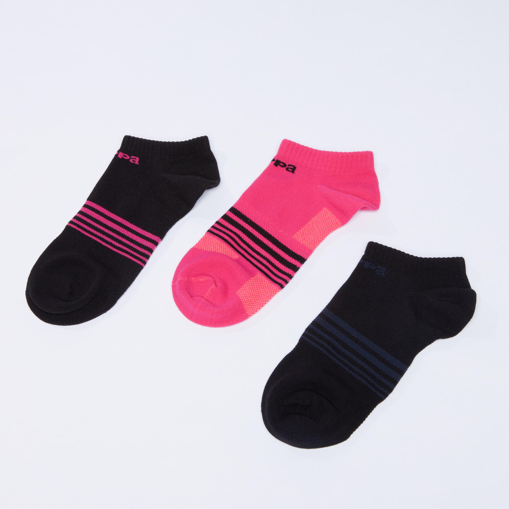 طقم جوارب مقلمة بطول الكاحل من كابا - 3 قطع-women-socksandstockings-image-3