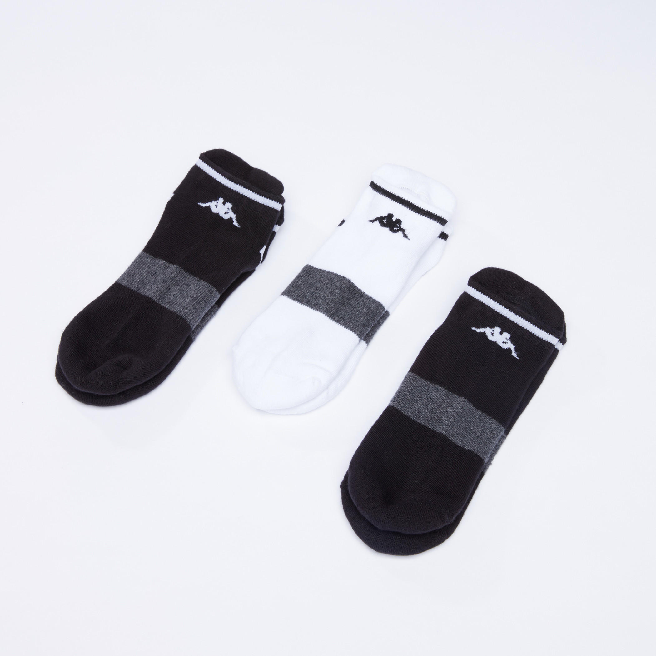 طقم جوارب مقلمة بطول الكاحل من كابا - 3 قطع-women-socksandstockings-image-1