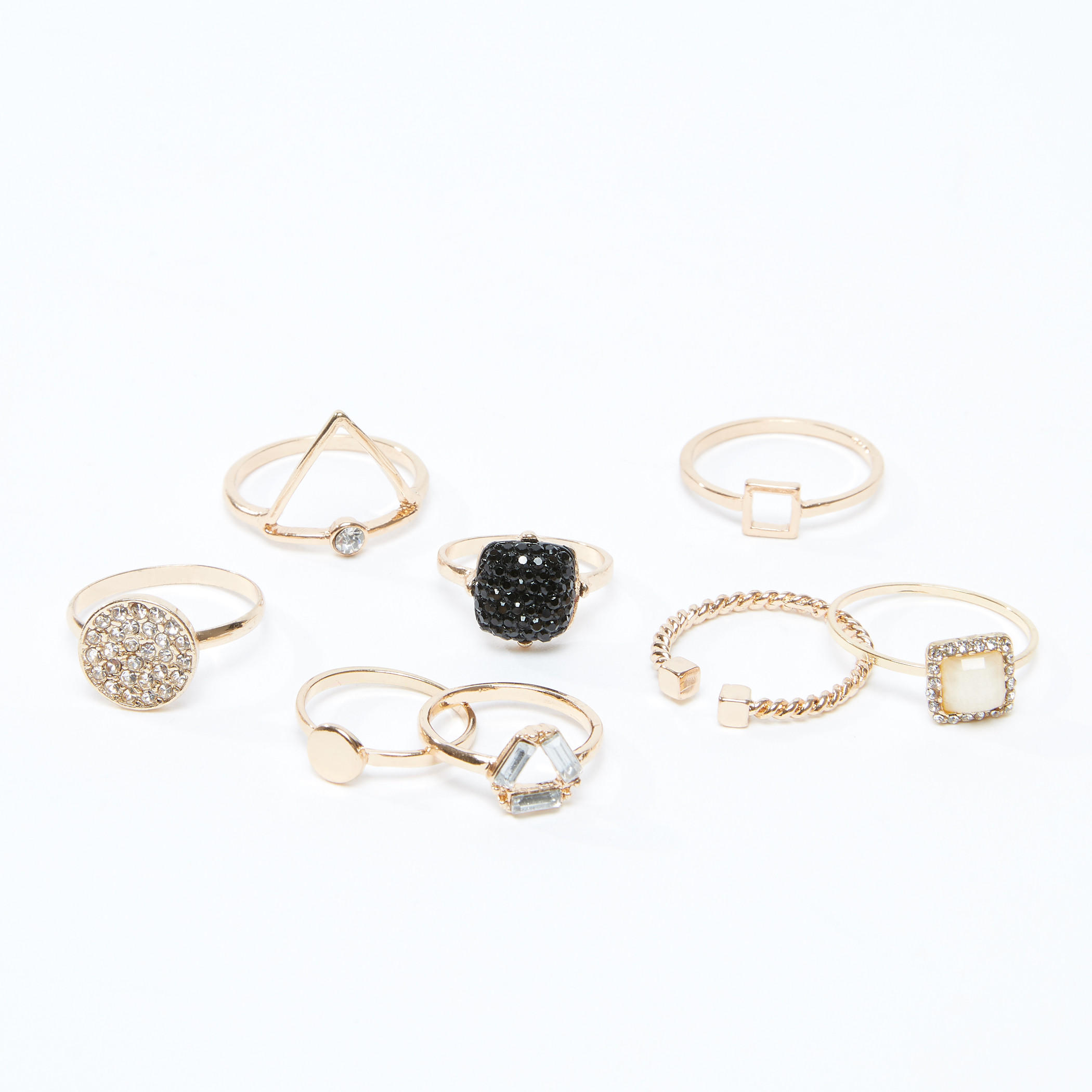 خواتم متنوّعة - طقم من 8 قطع-women-watchesandjewellery-jewellery-rings-image-1