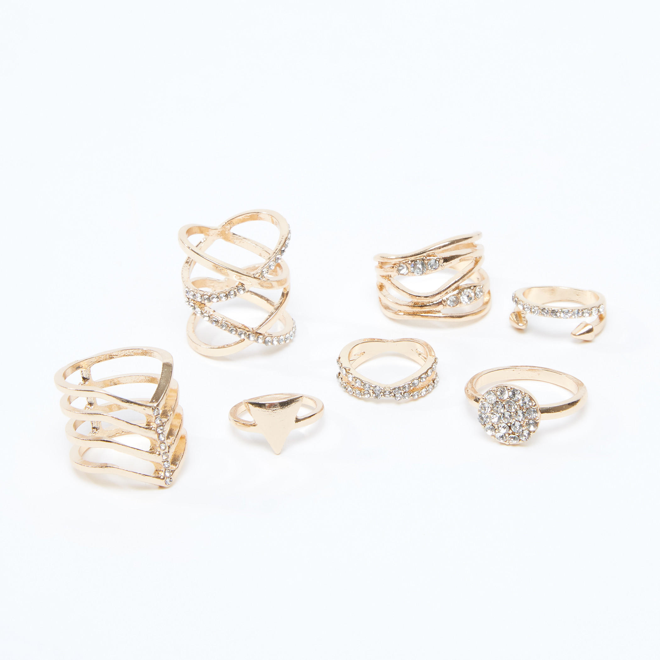 طقم خواتم متنوّعة من 7 قطع-women-watchesandjewellery-jewellery-rings-image-1