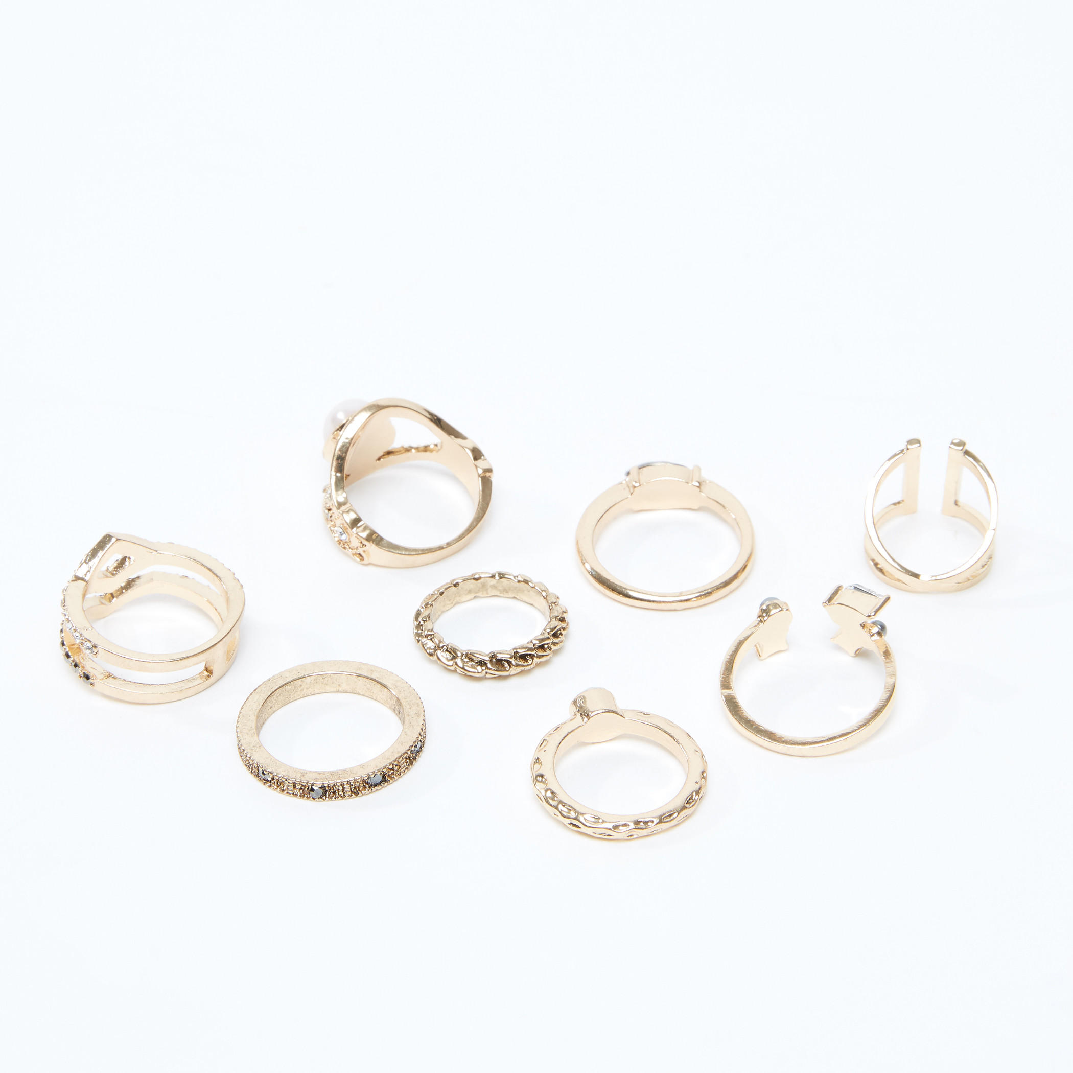طقم خواتم مرصعة 8 قطع-women-watchesandjewellery-jewellery-rings-image-1