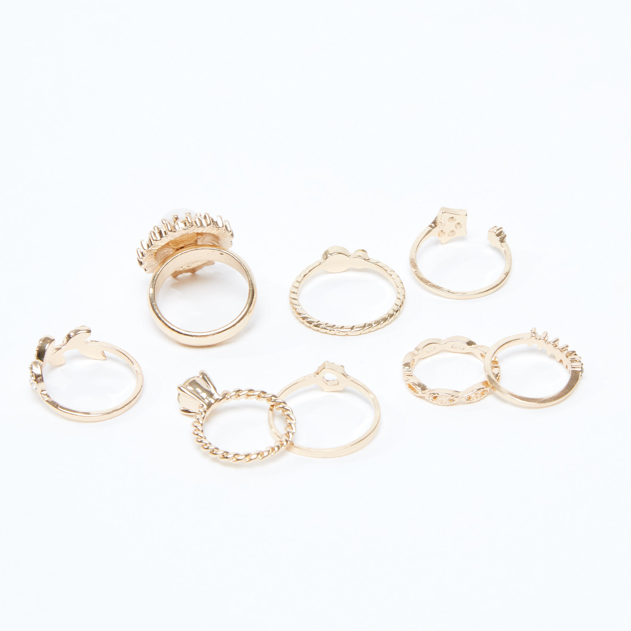 خواتم مزيّنة - طقم من 8 قطع-women-watchesandjewellery-jewellery-rings-image-3