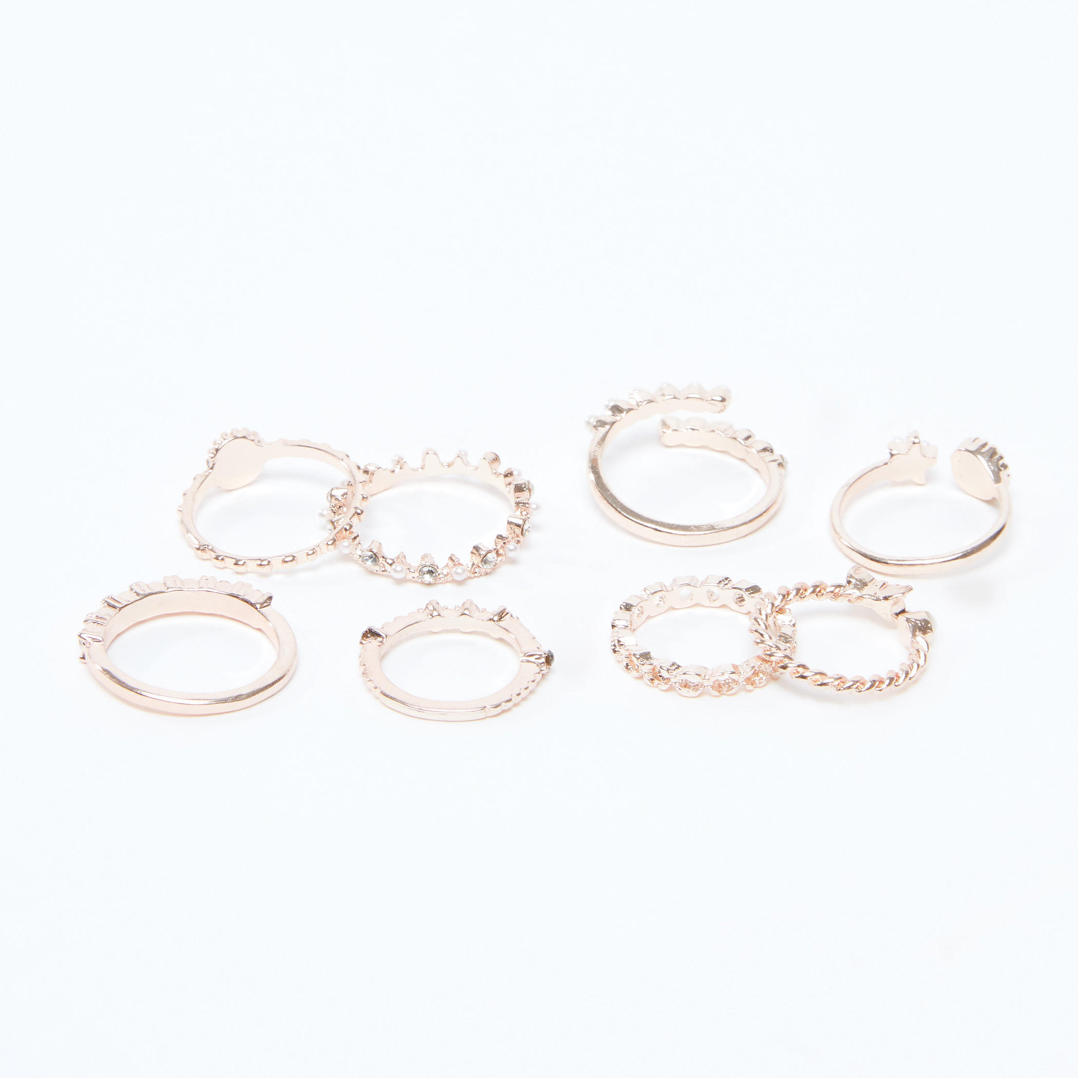 Studded Finger Ring - Set of 8-women-watchesandjewellery-jewellery-rings-image-3