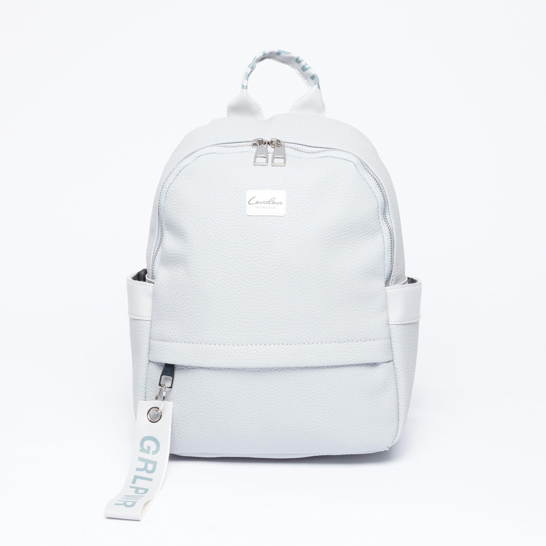 Textured Backpack with Zip Closure and Adjustable Straps-women-bagsandwallets-handbags-image-1