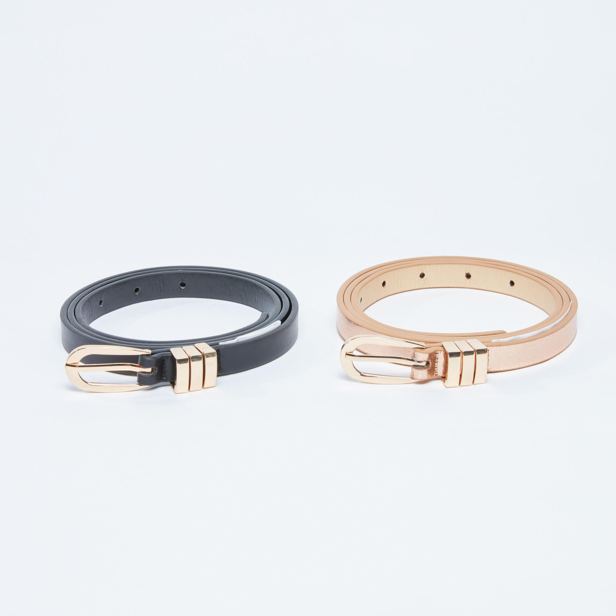 Metallic Buckle Belt - Set of 2-women-clothingaccessories-belts-image-1