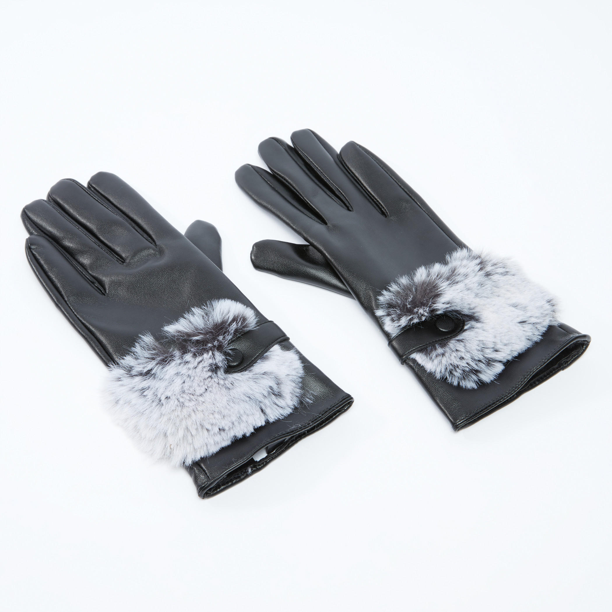 قفازات بتفاصيل قطيفة وزر إغلاق-women-clothingaccessories-gloves-image-3