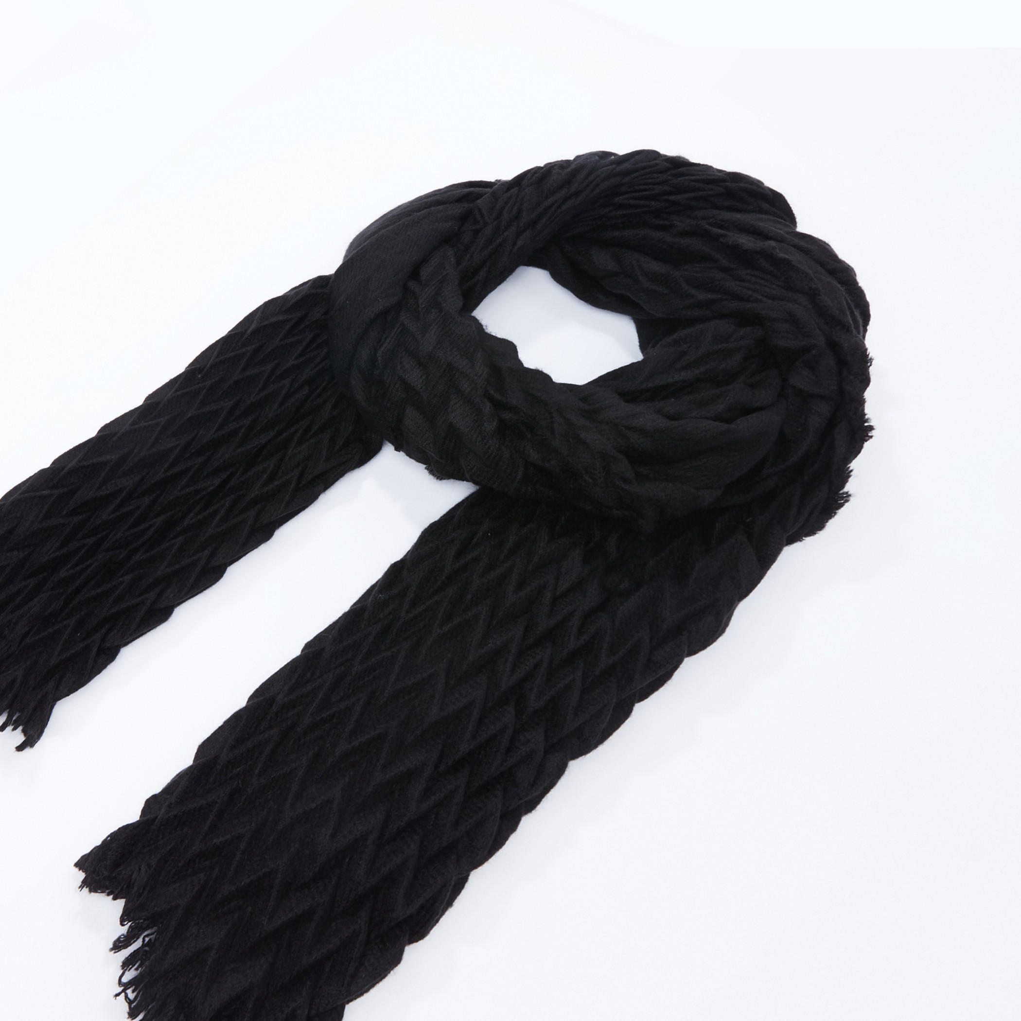 Textured Muffler with Fringes-women-clothingaccessories-scarves-image-2