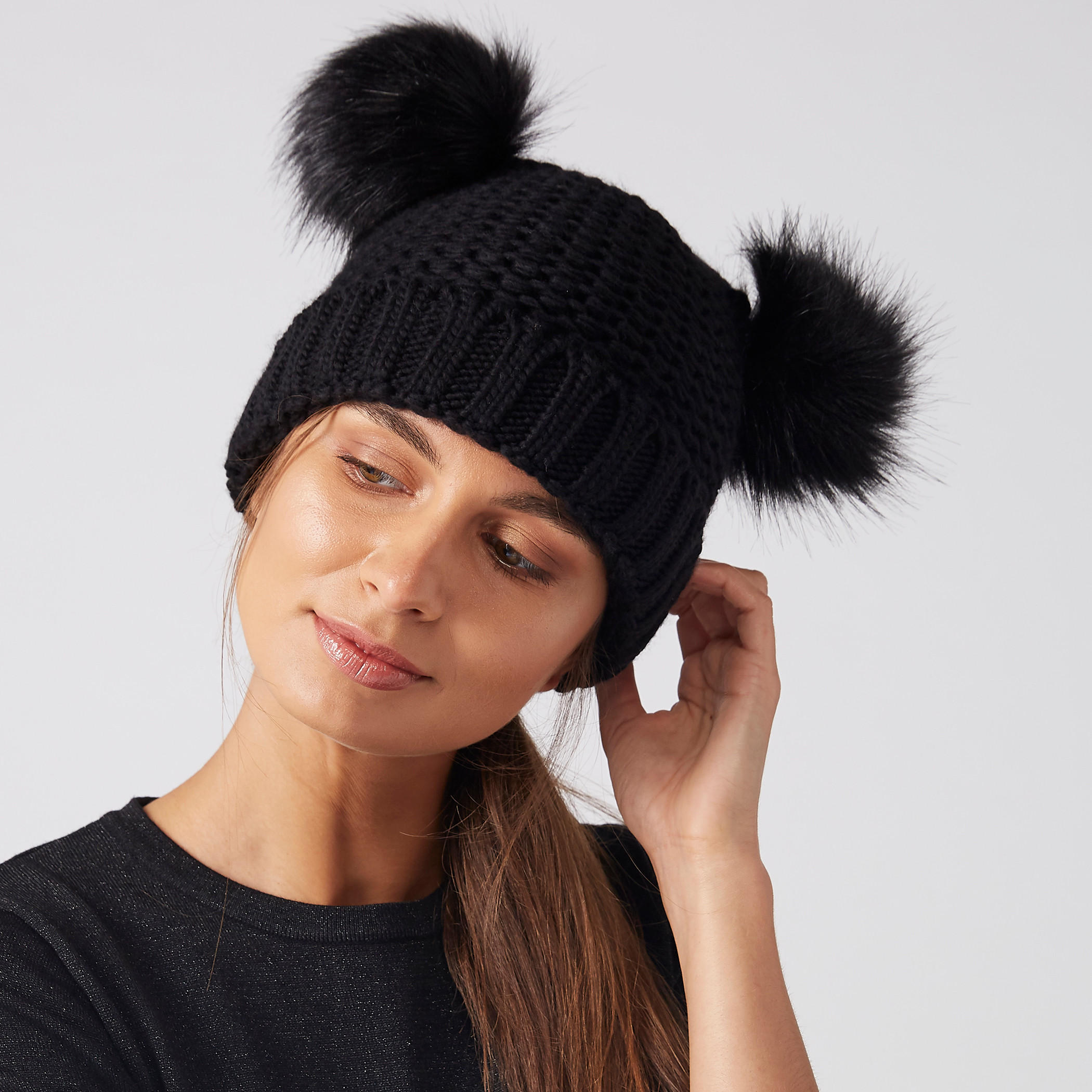 Plush Detail Beanie Cap-women-clothingaccessories-capsandhats-image-2