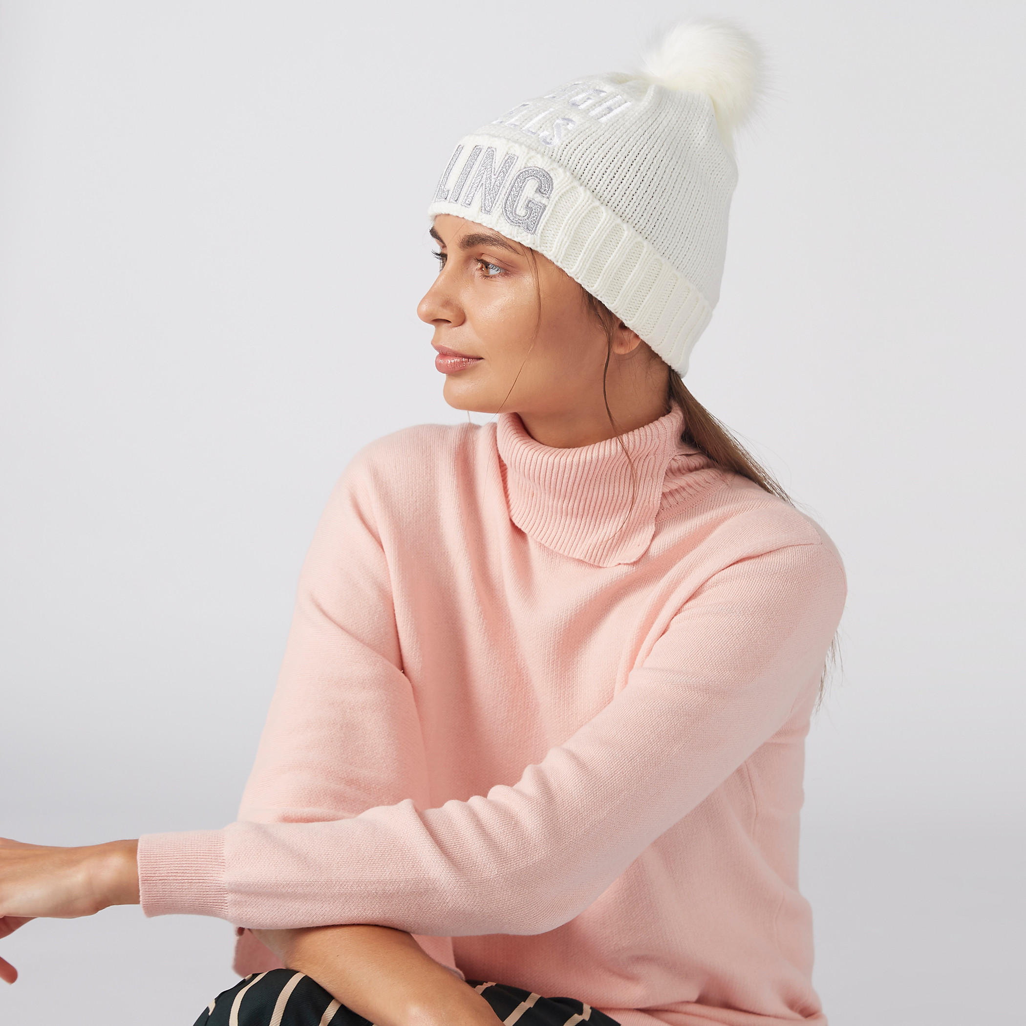 Embroidered Beanie Cap with Pom-Pom Detail-women-clothingaccessories-capsandhats-image-2