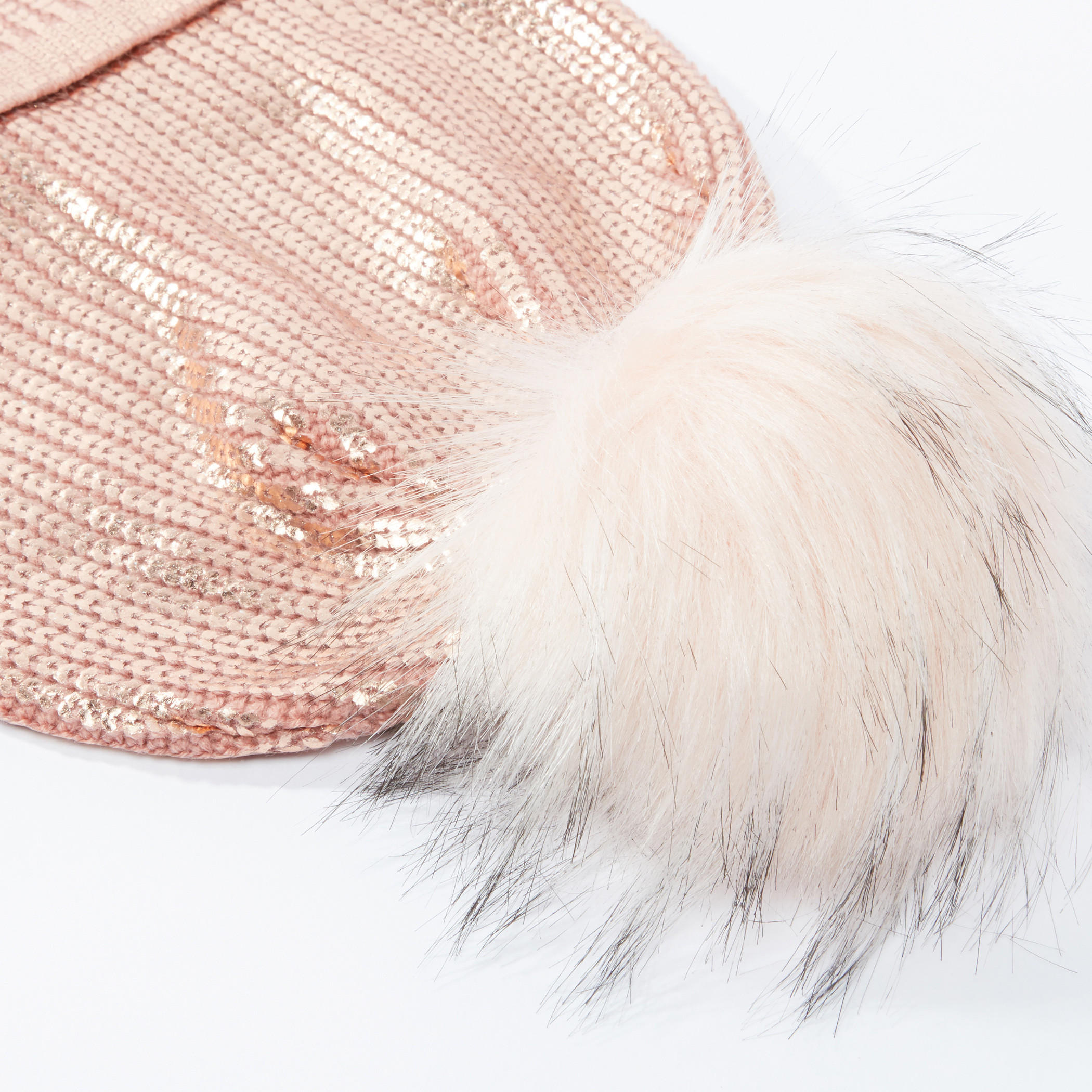 قبعة بيني بارزة الملمس مزينة بكرات بوم بوم-women-clothingaccessories-capsandhats-image-3