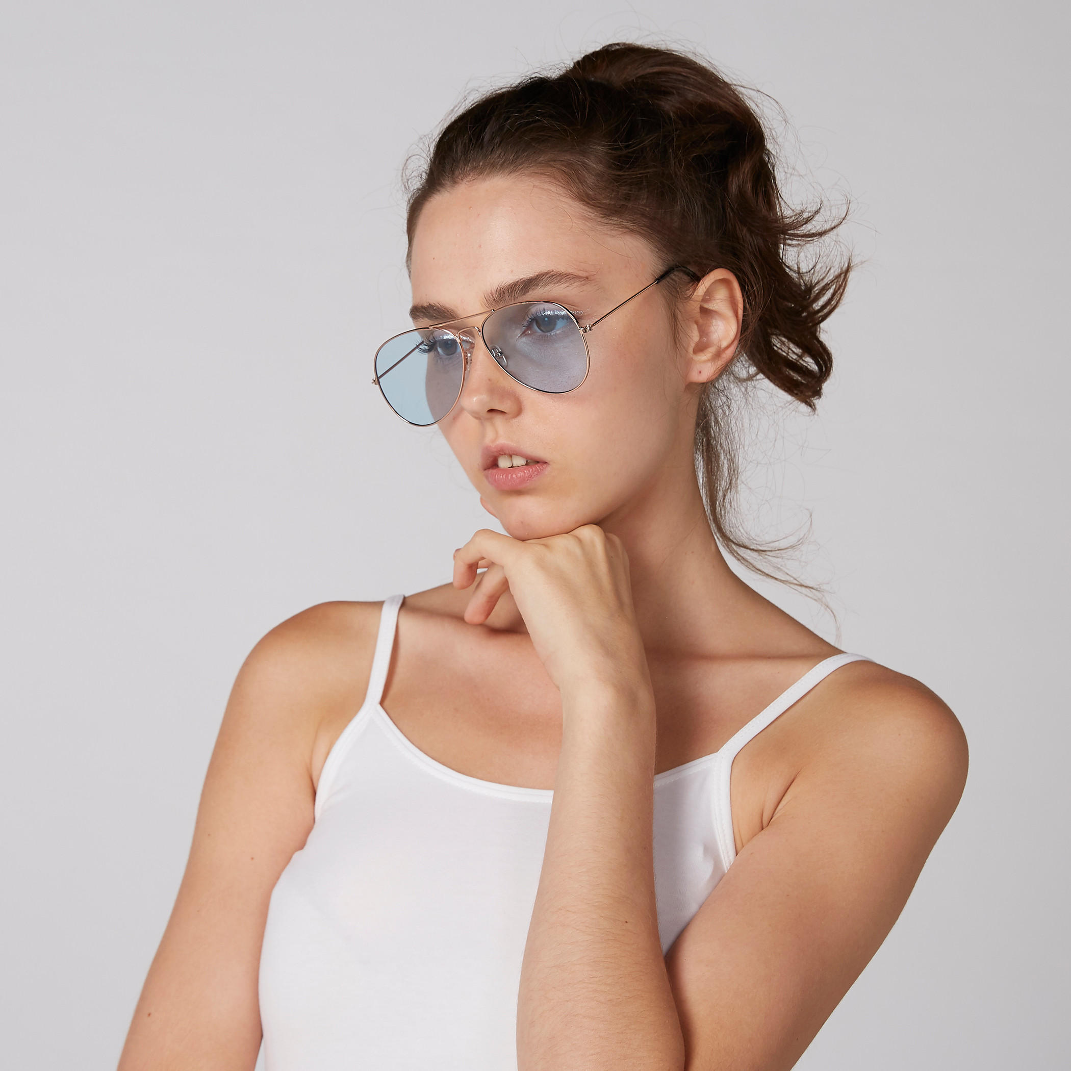 Gradient Full Rim Aviator Sunglasses-women-sunglasses-image-2