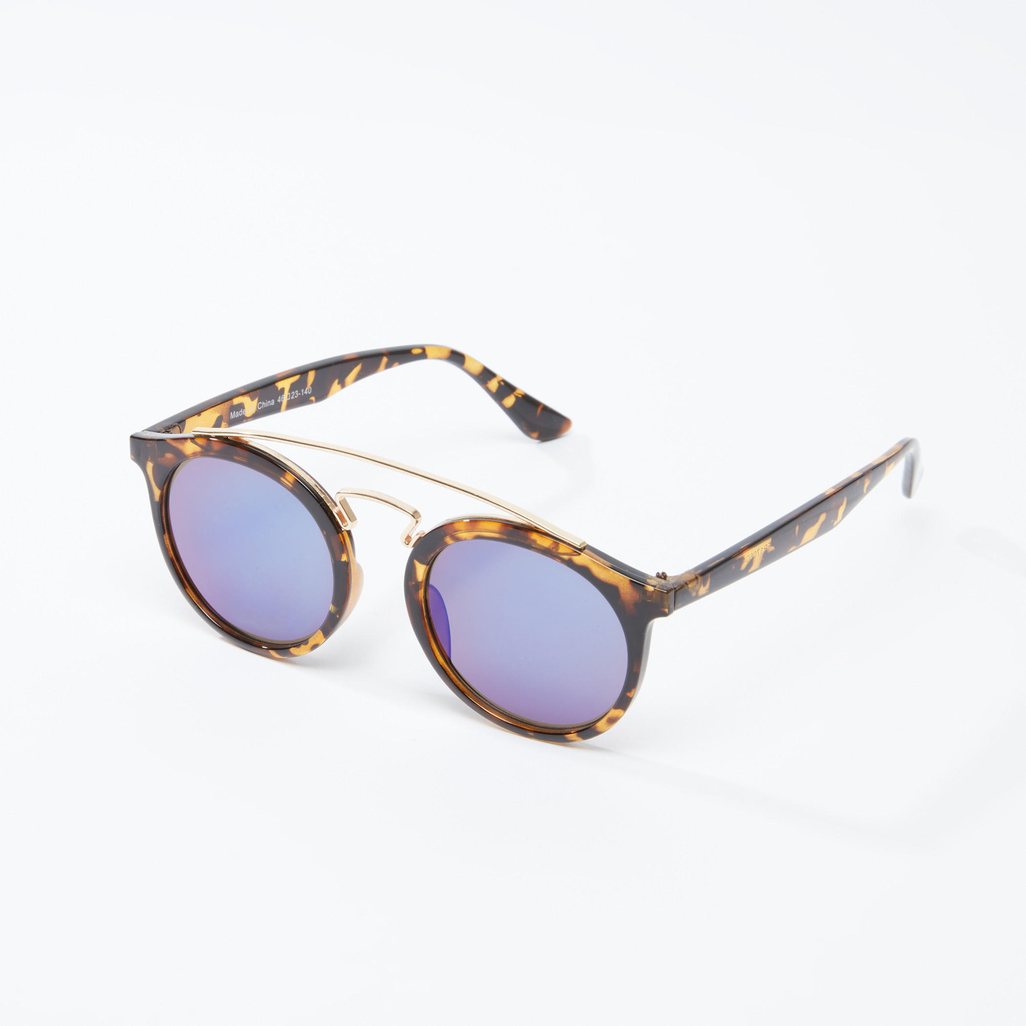 نظّارة شمسية مستديرة بإطار كامل وطبعات حيوانات-women-sunglasses-image-1