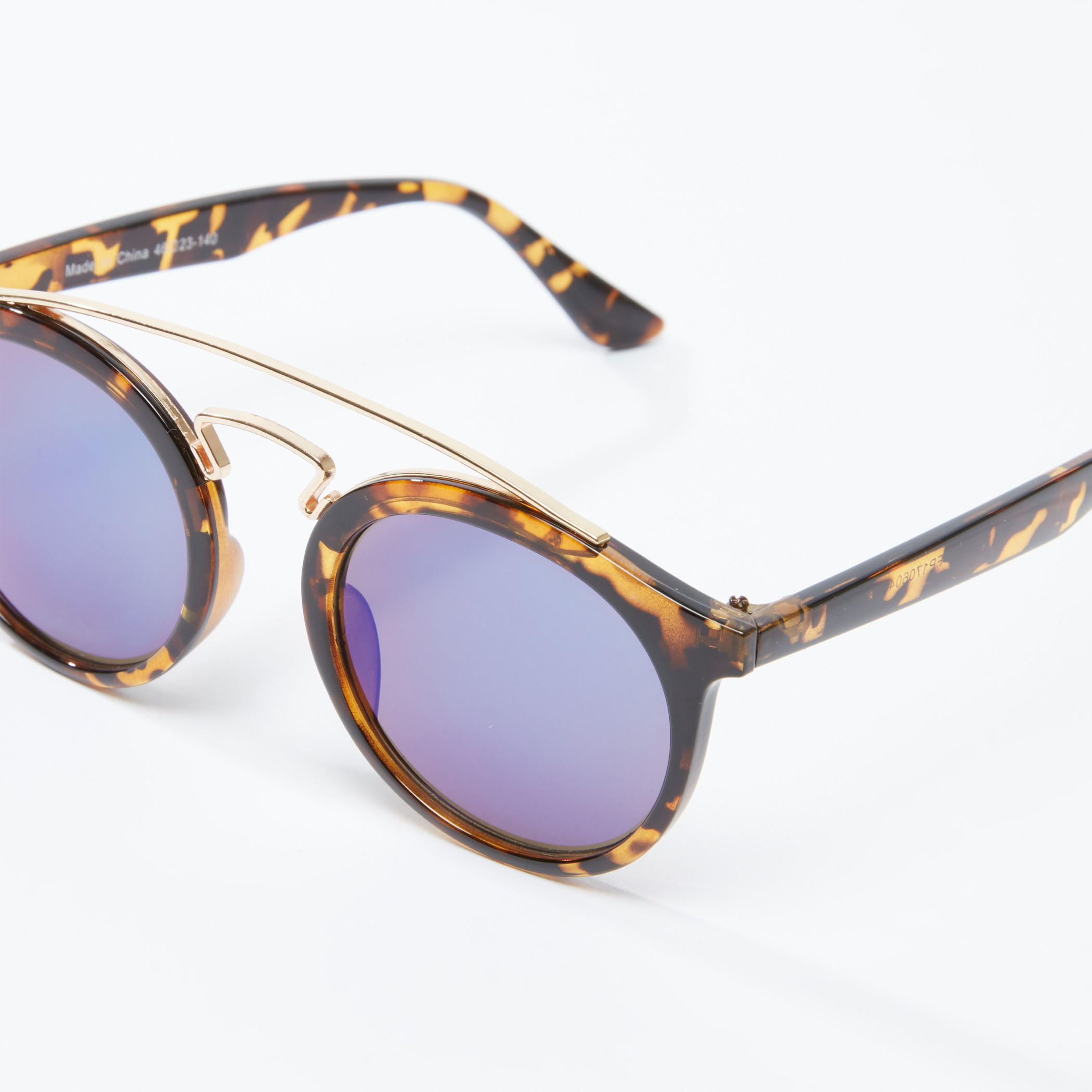 نظّارة شمسية مستديرة بإطار كامل وطبعات حيوانات-women-sunglasses-image-3