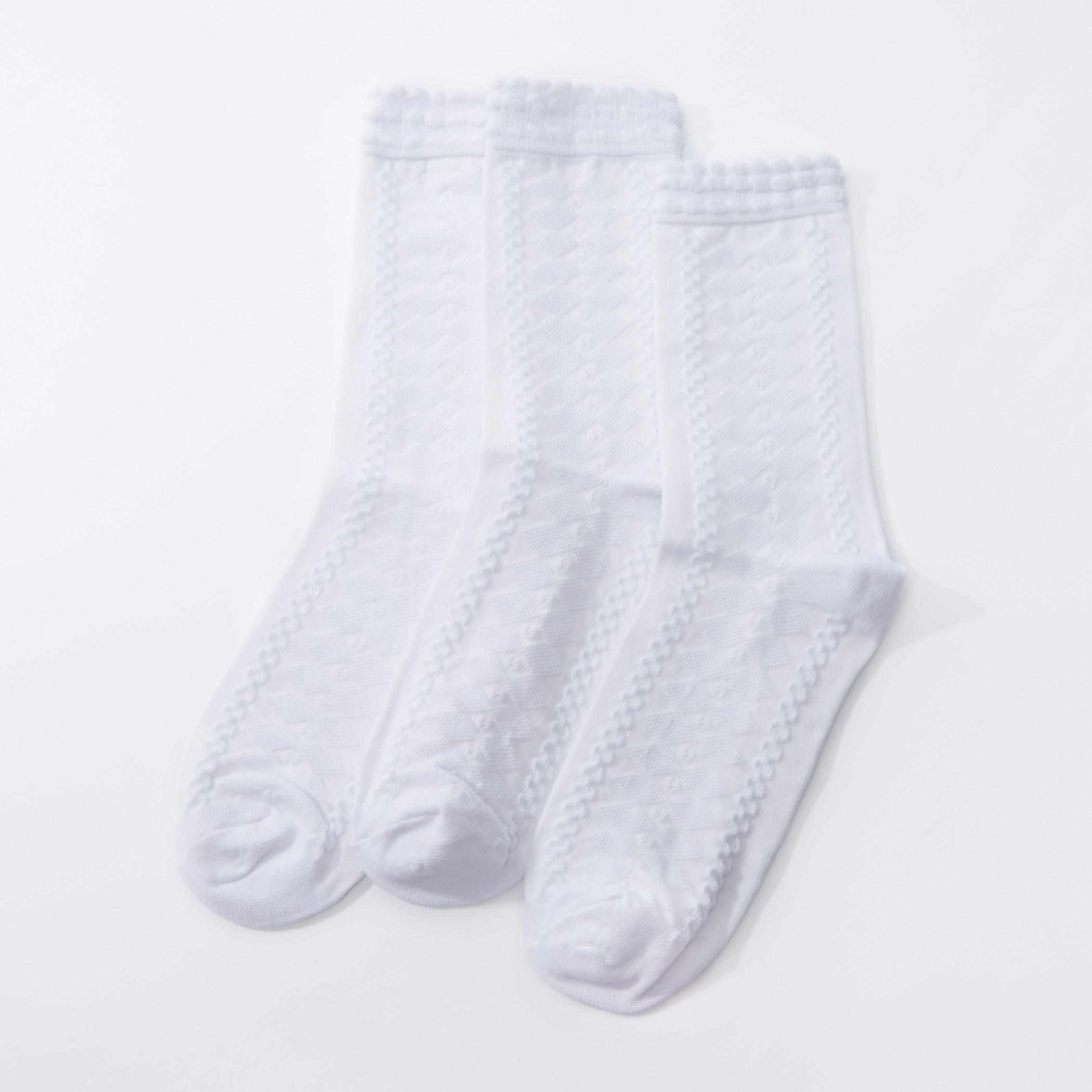 جوارب بارزة الملمس بطول الكاحل - طقم من 3 أزواج-women-socksandstockings-image-1