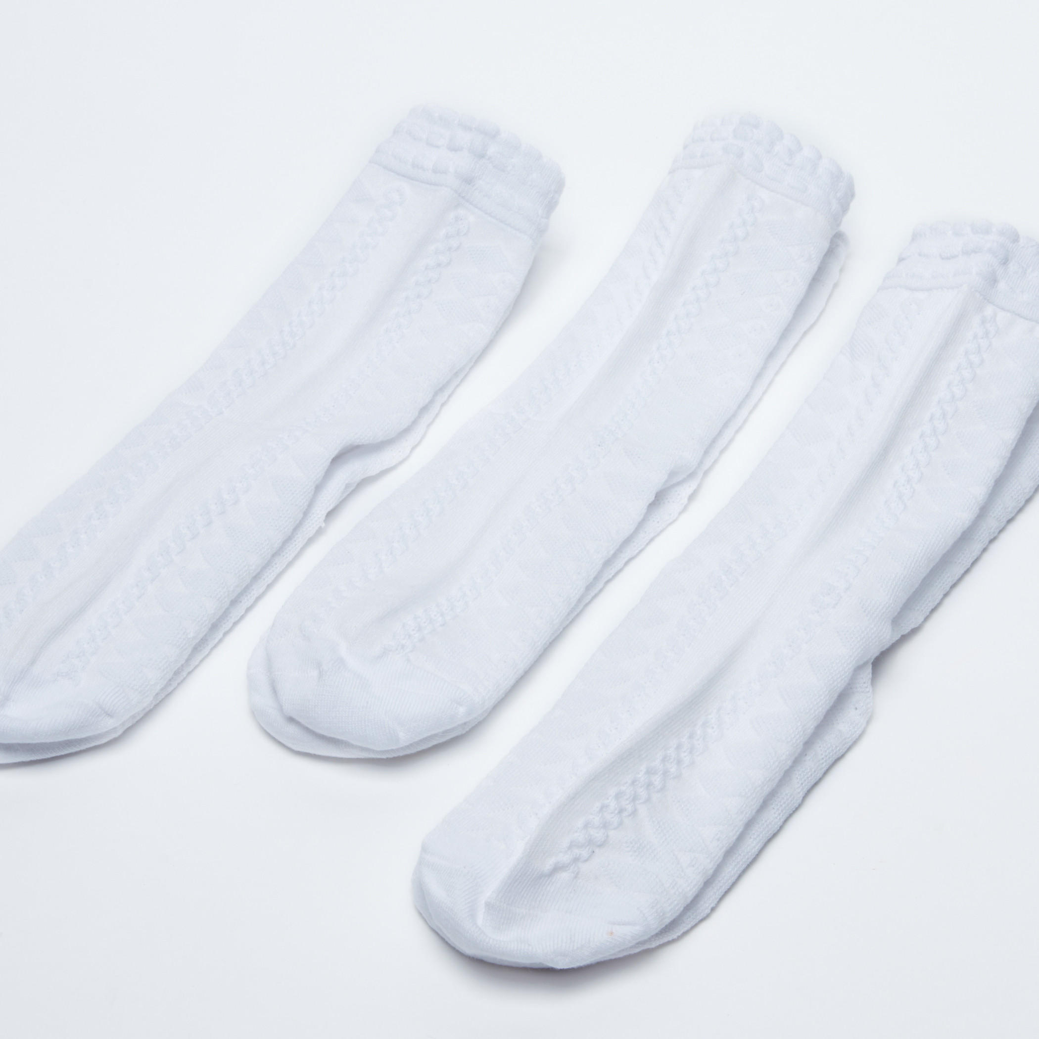 جوارب بارزة الملمس بطول الكاحل - طقم من 3 أزواج-women-socksandstockings-image-3