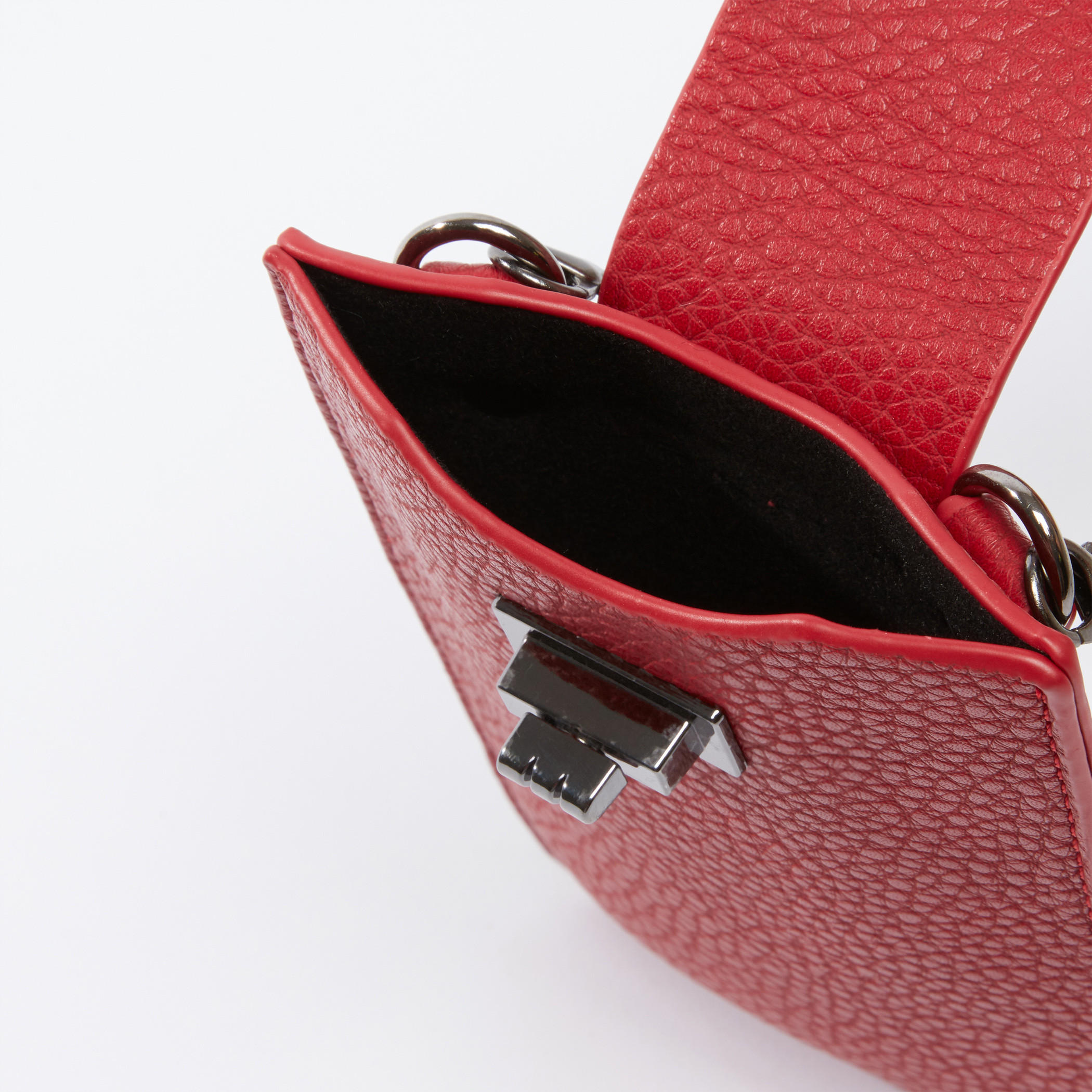 Textured Crossbody Bag with Metallic Chain-women-bagsandwallets-handbags-image-4