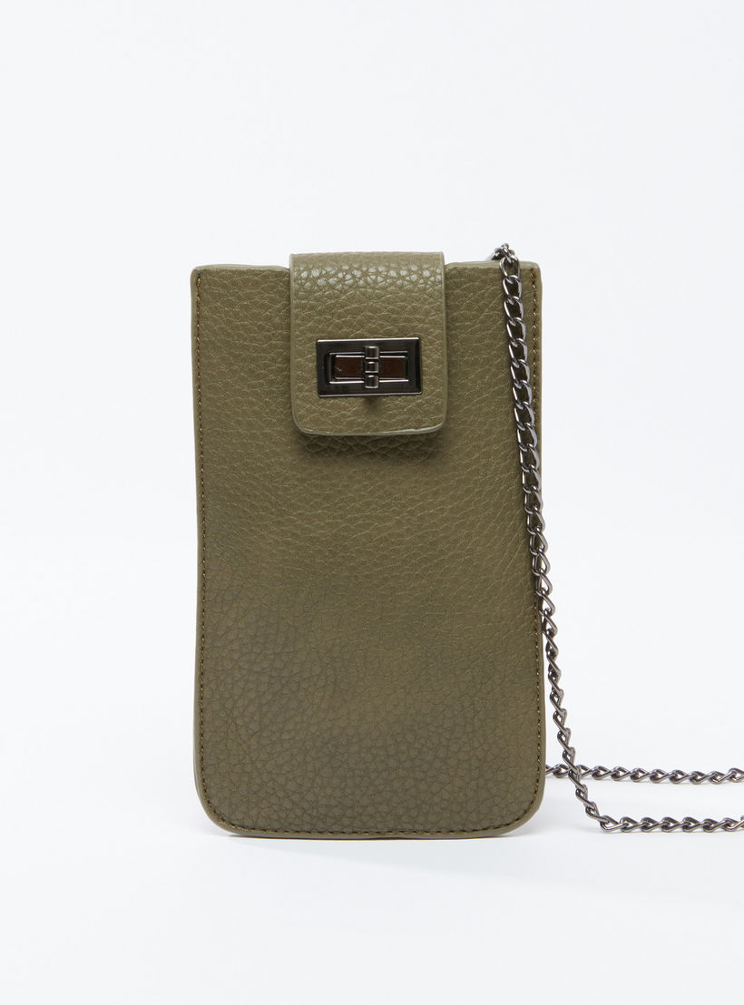 حقيبة ساتشيل بارزة الملمس بقفل إغلاق دوّار وسلسلة ميتاليك-women-bagsandwallets-handbags-image-1