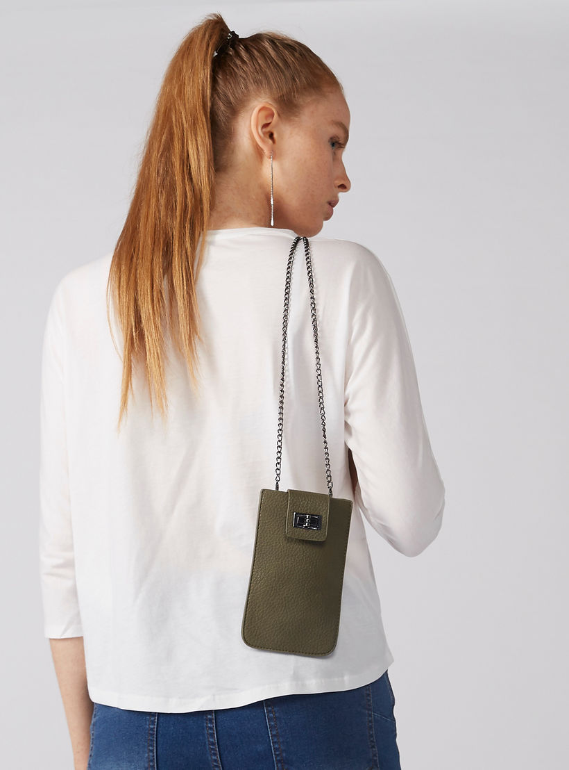 حقيبة ساتشيل بارزة الملمس بقفل إغلاق دوّار وسلسلة ميتاليك-women-bagsandwallets-handbags-image-2