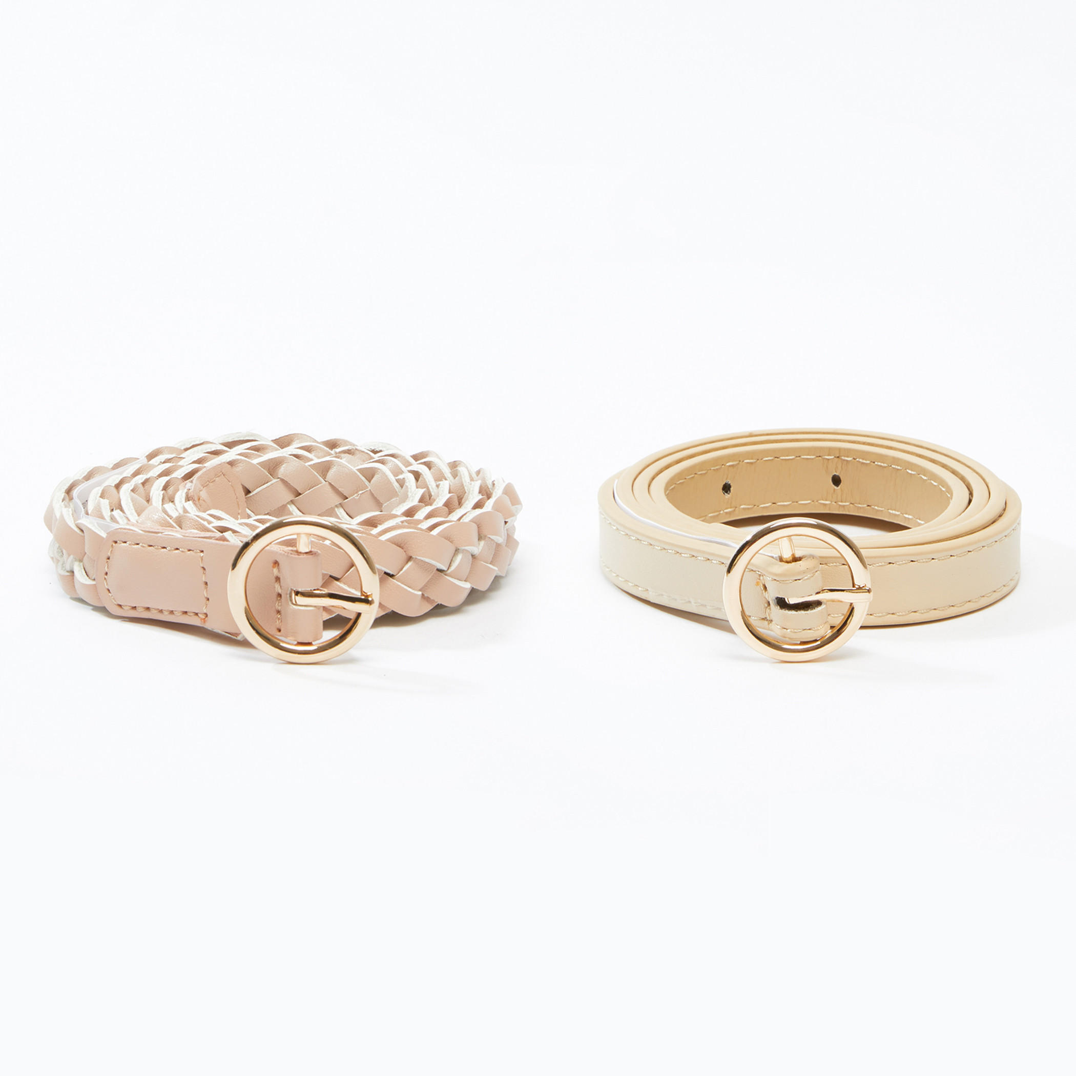 حزام بإبزيم مستدير بدبوس - طقم من قطعتين-women-clothingaccessories-belts-image-1