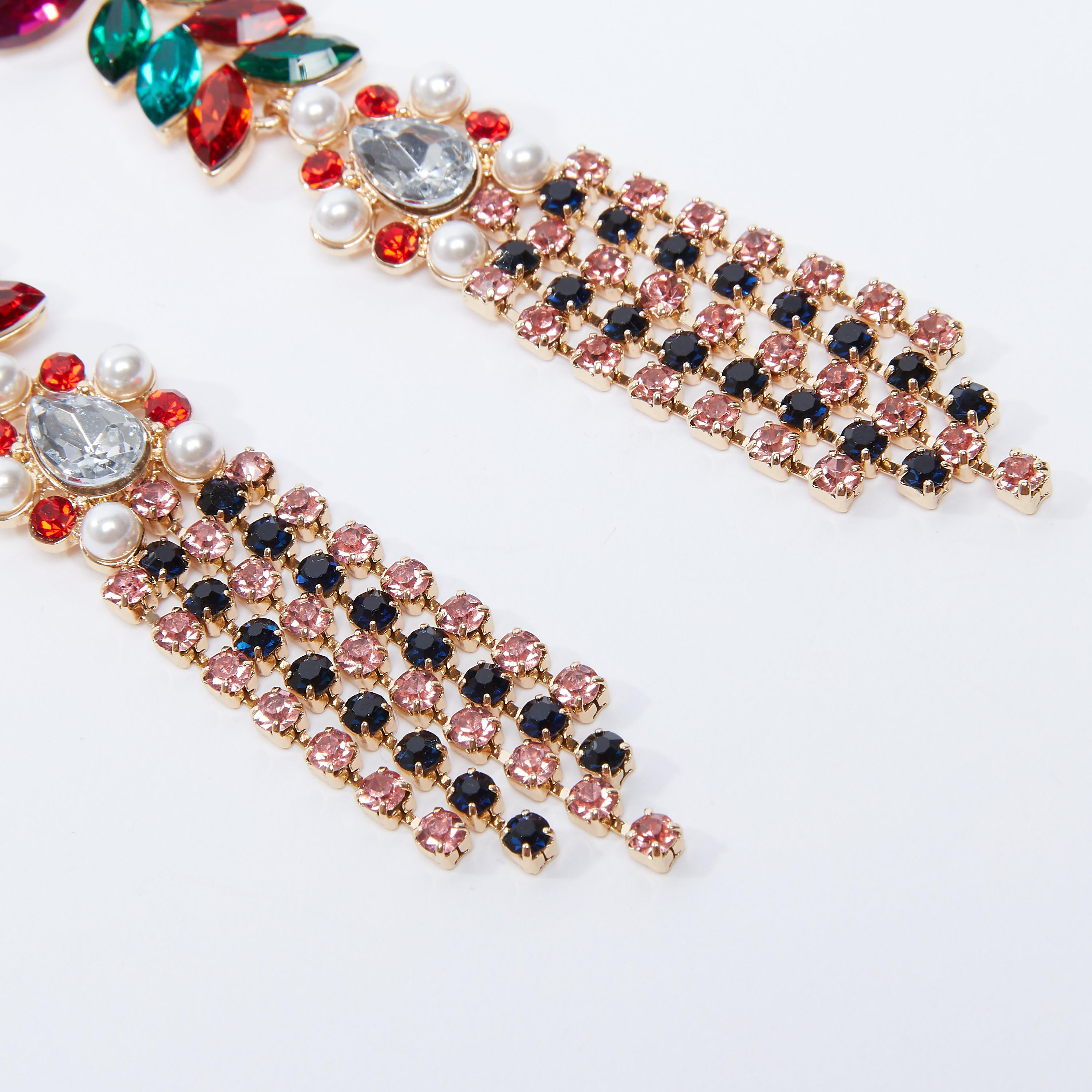 Studded Dangling Earrings with Pushback Closure-women-watchesandjewellery-jewellery-earrings-image-3