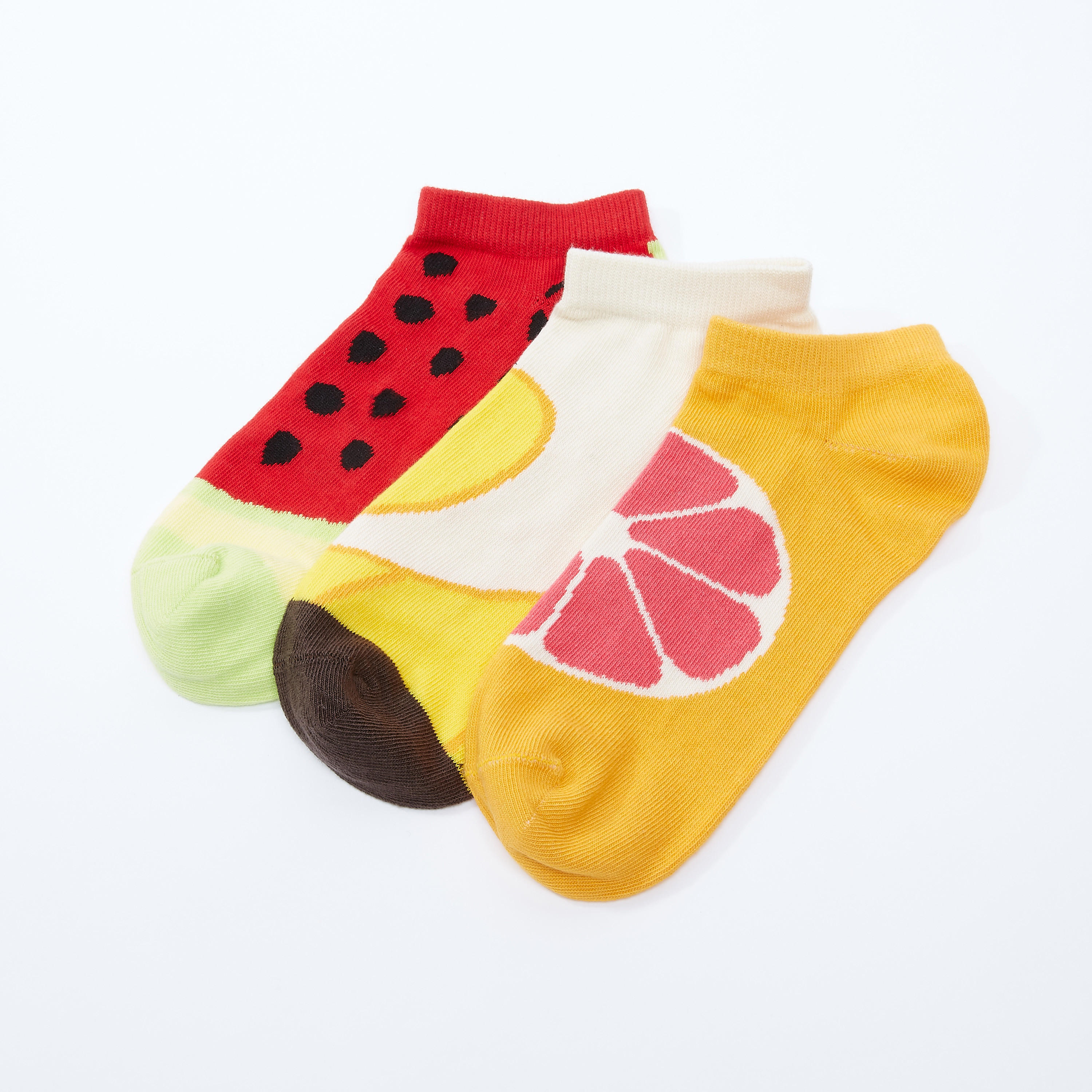 جوارب بطول الكاحل بطبعات - طقم من 3 أزواج-women-socksandstockings-image-2