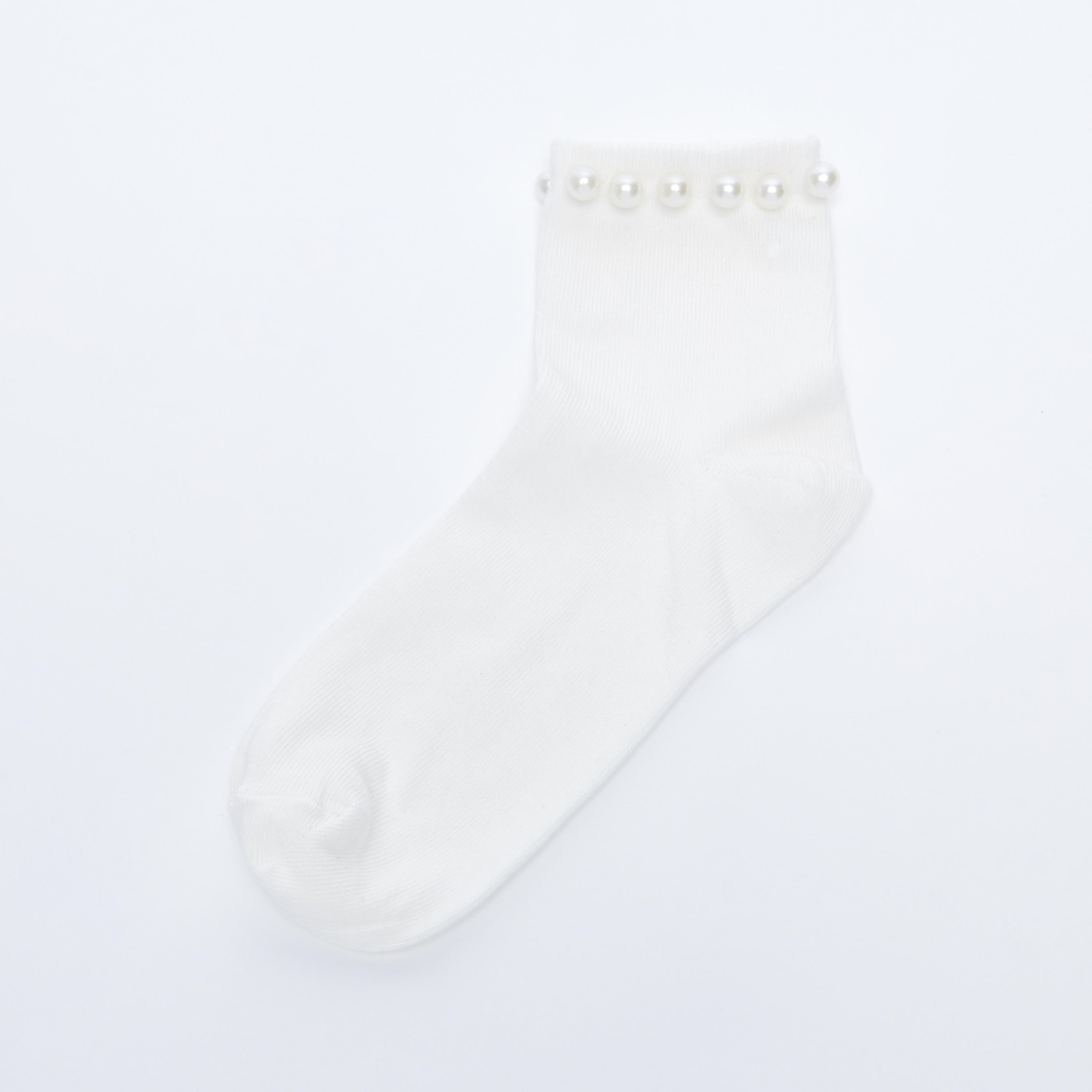Pearl Detail Crew Length Socks-women-socksandstockings-image-1