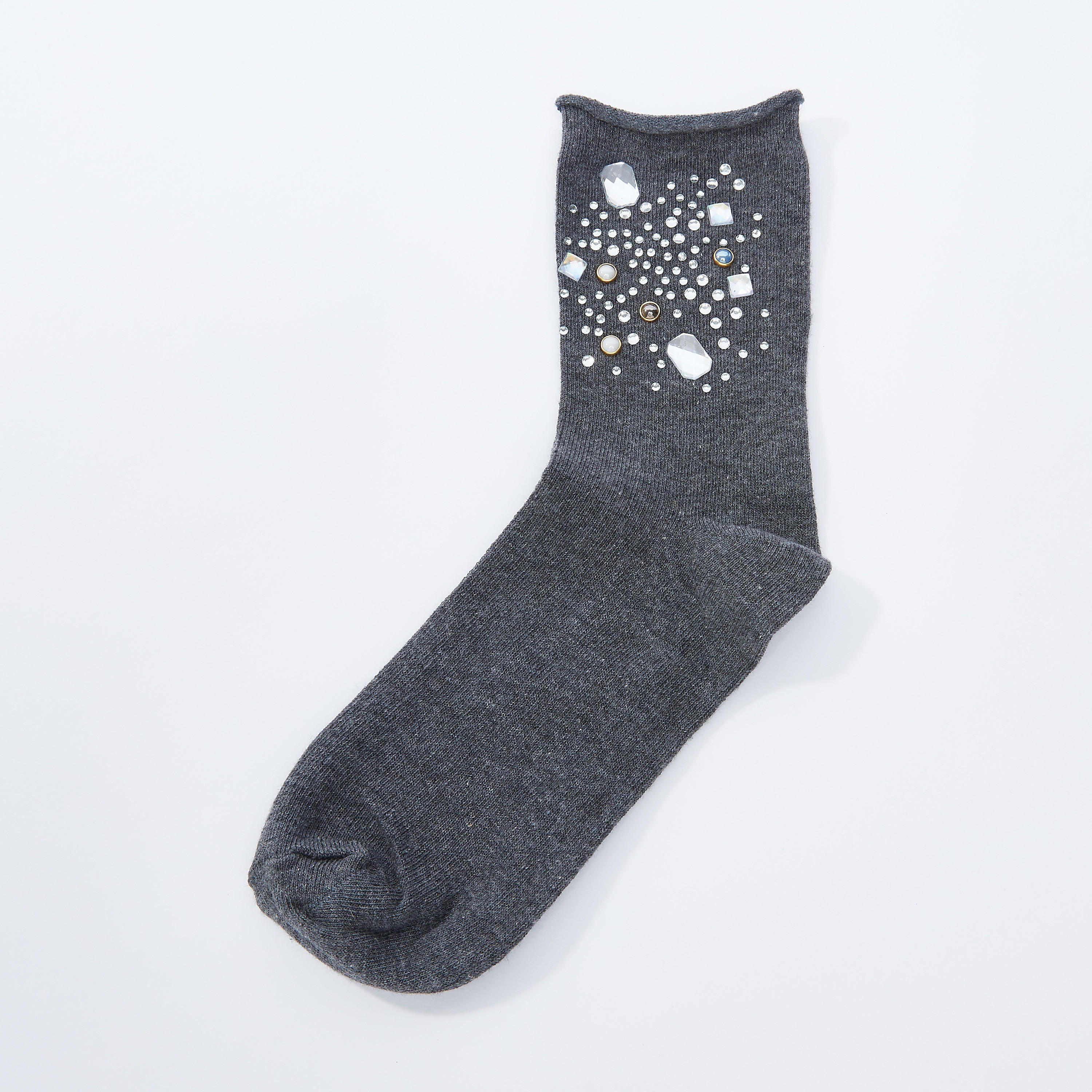 Embellished Crew Length Socks-women-socksandstockings-image-1