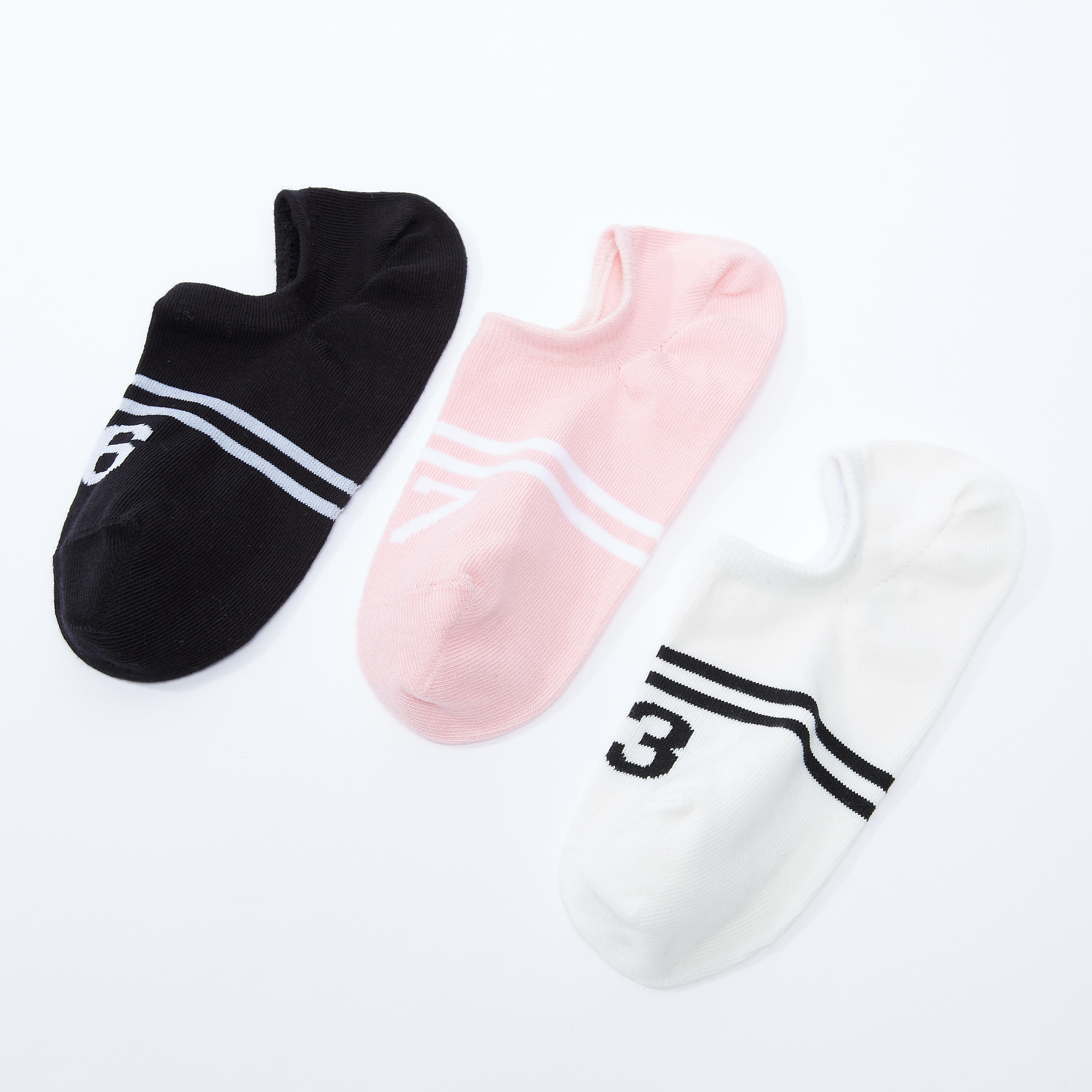جوارب مضلّعة بطول الكاحل بطبعات أرقام - طقم من 3 أزواج-women-socksandstockings-image-3