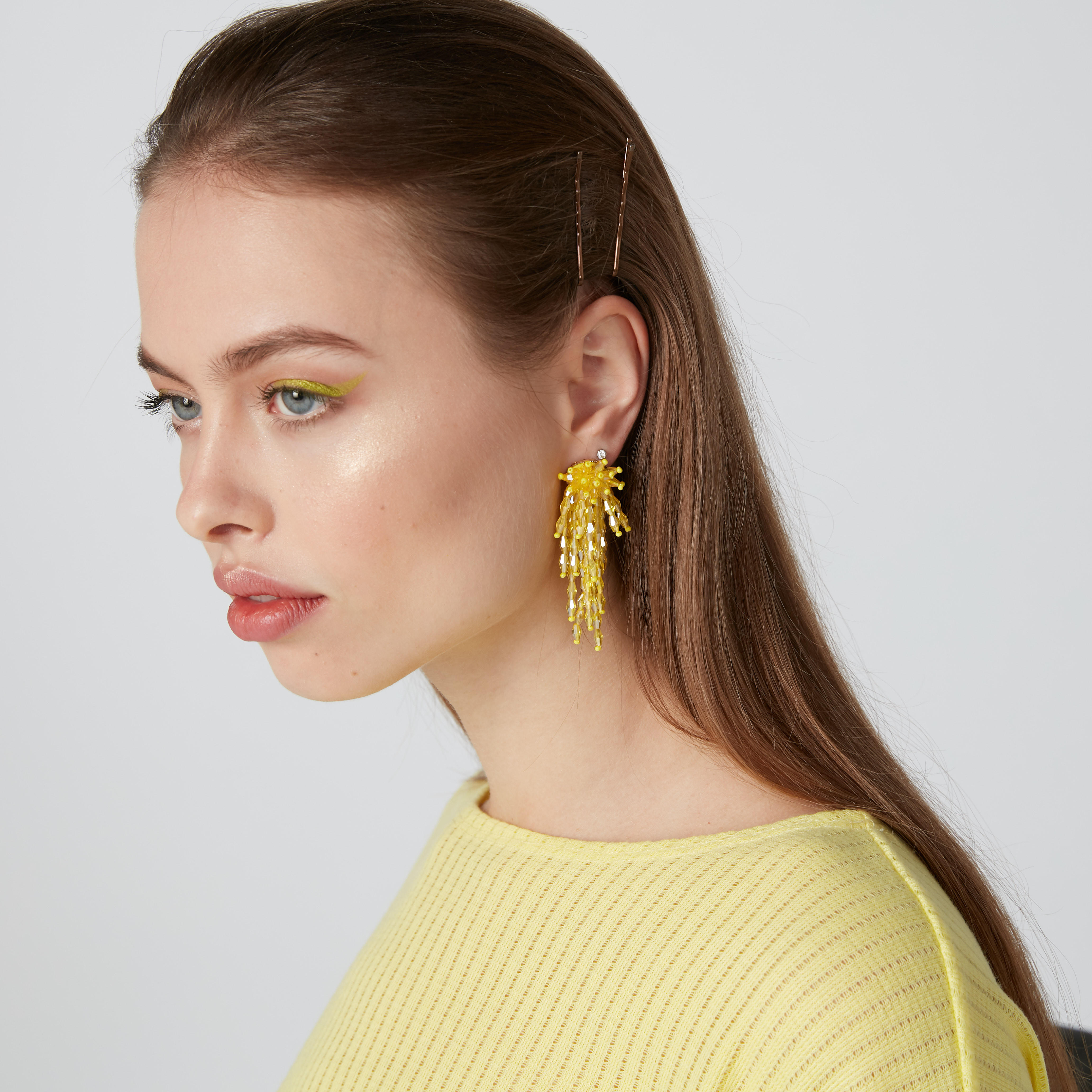 Beaded Dangling Earrings with Pushback Closure-women-watchesandjewellery-jewellery-earrings-image-2