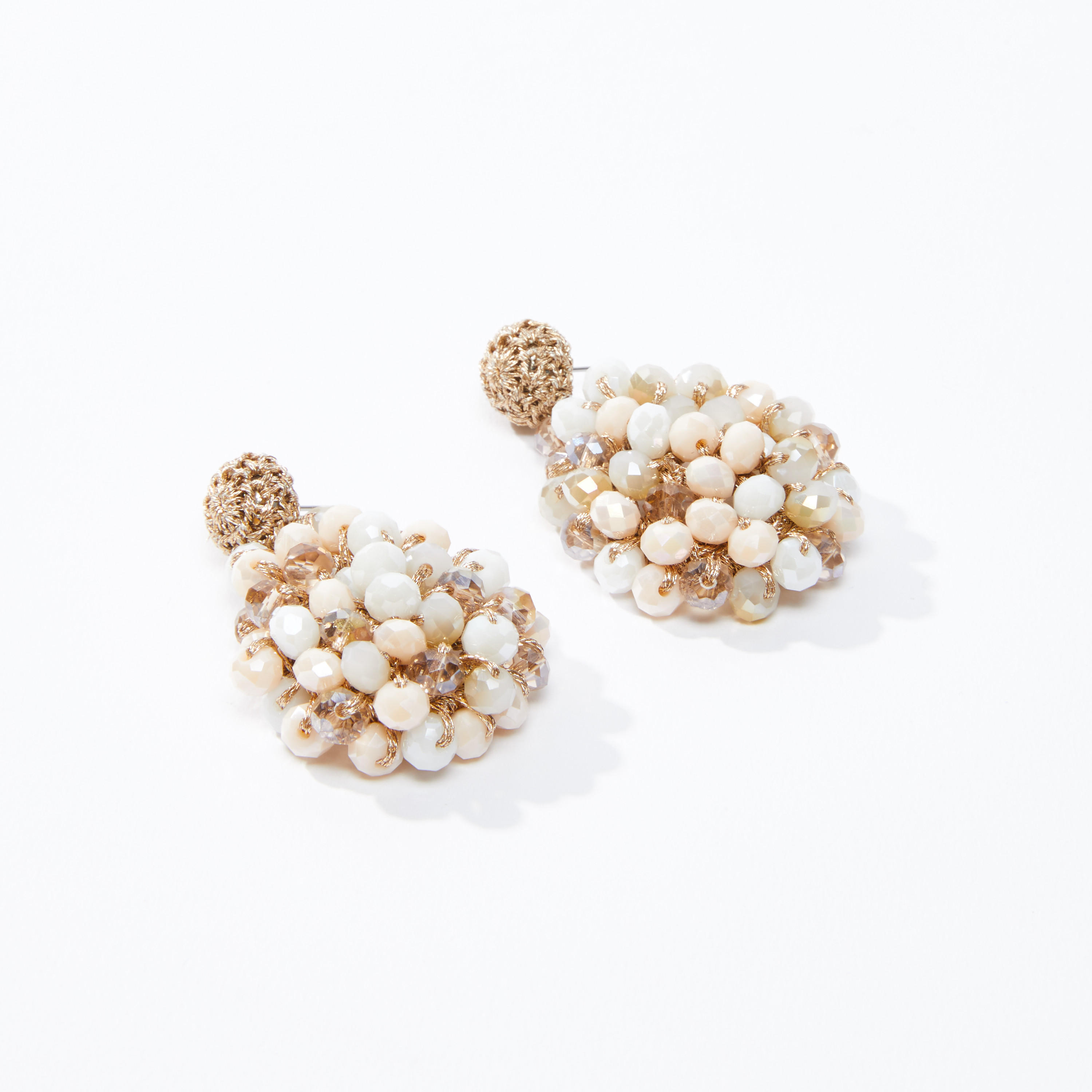 Beaded Dangling Earrings with Pushback Closure-women-watchesandjewellery-jewellery-earrings-image-1