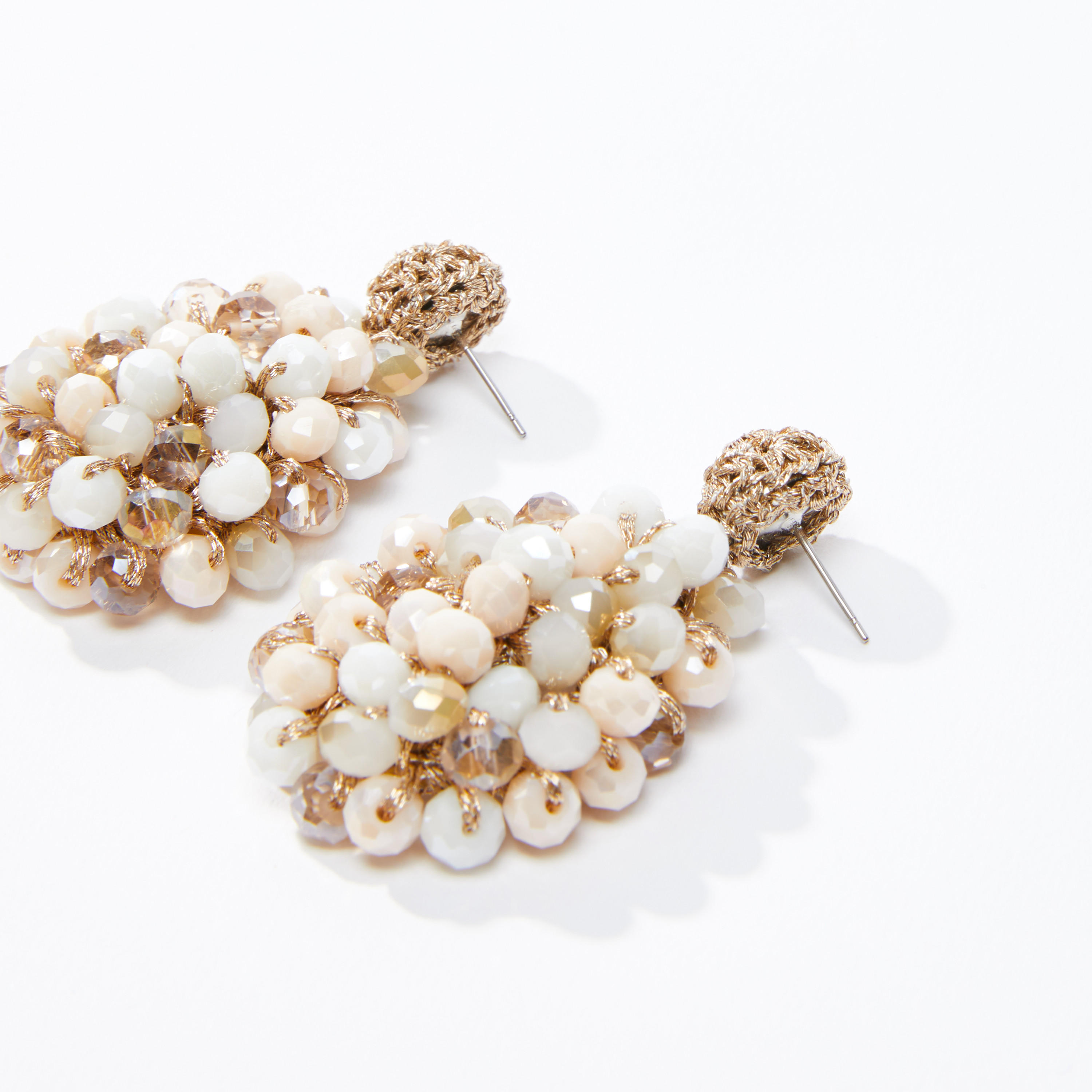 Beaded Dangling Earrings with Pushback Closure-women-watchesandjewellery-jewellery-earrings-image-3