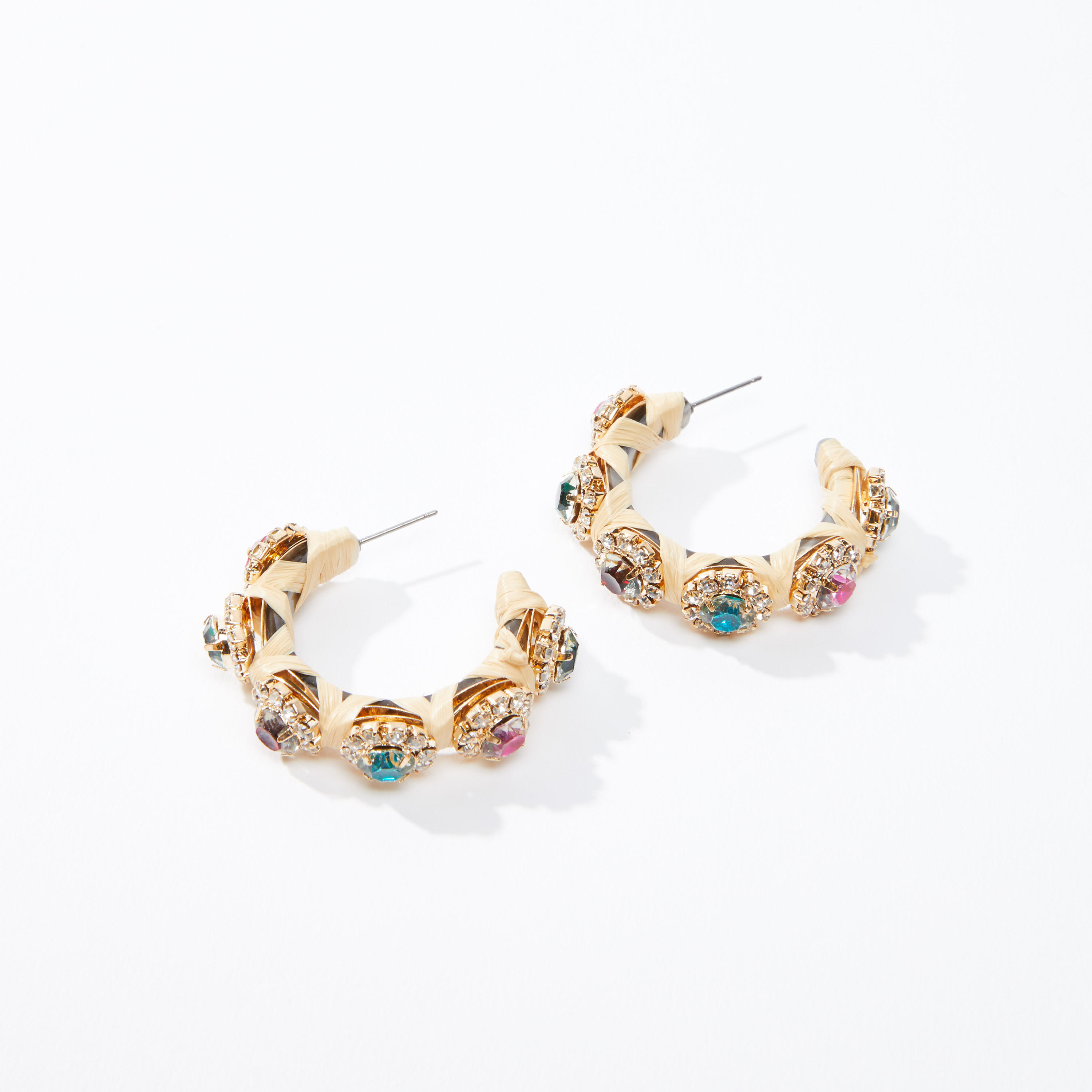 أقراط مرّصعة بمكبس إغلاق-women-watchesandjewellery-jewellery-earrings-image-1