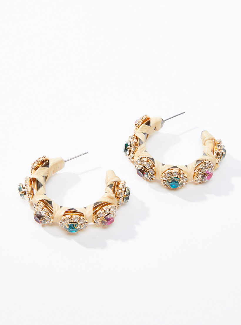 أقراط مرّصعة بمكبس إغلاق-women-watchesandjewellery-jewellery-earrings-image-1