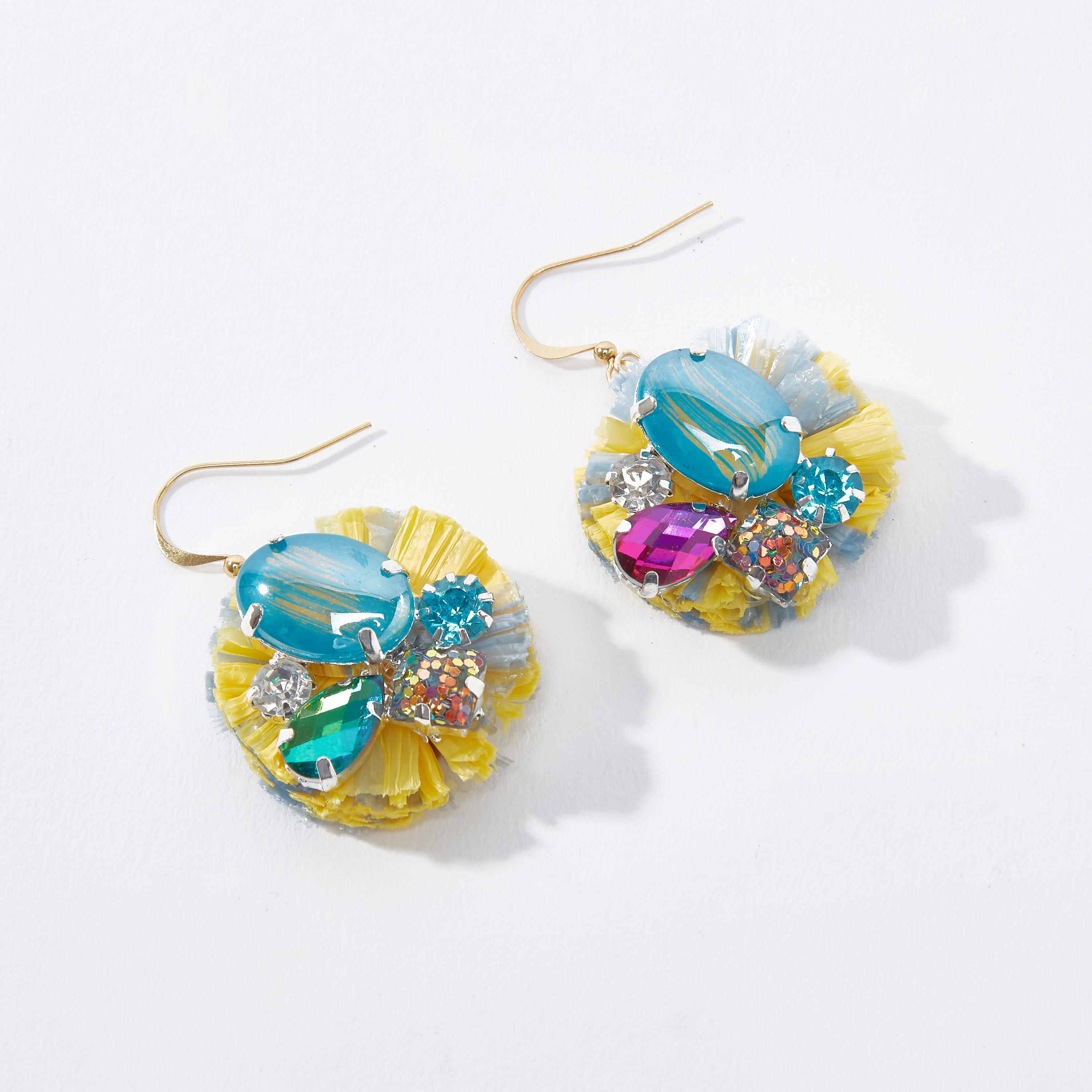 Embellished Dangling Earrings with Fish Hook-women-watchesandjewellery-jewellery-earrings-image-1