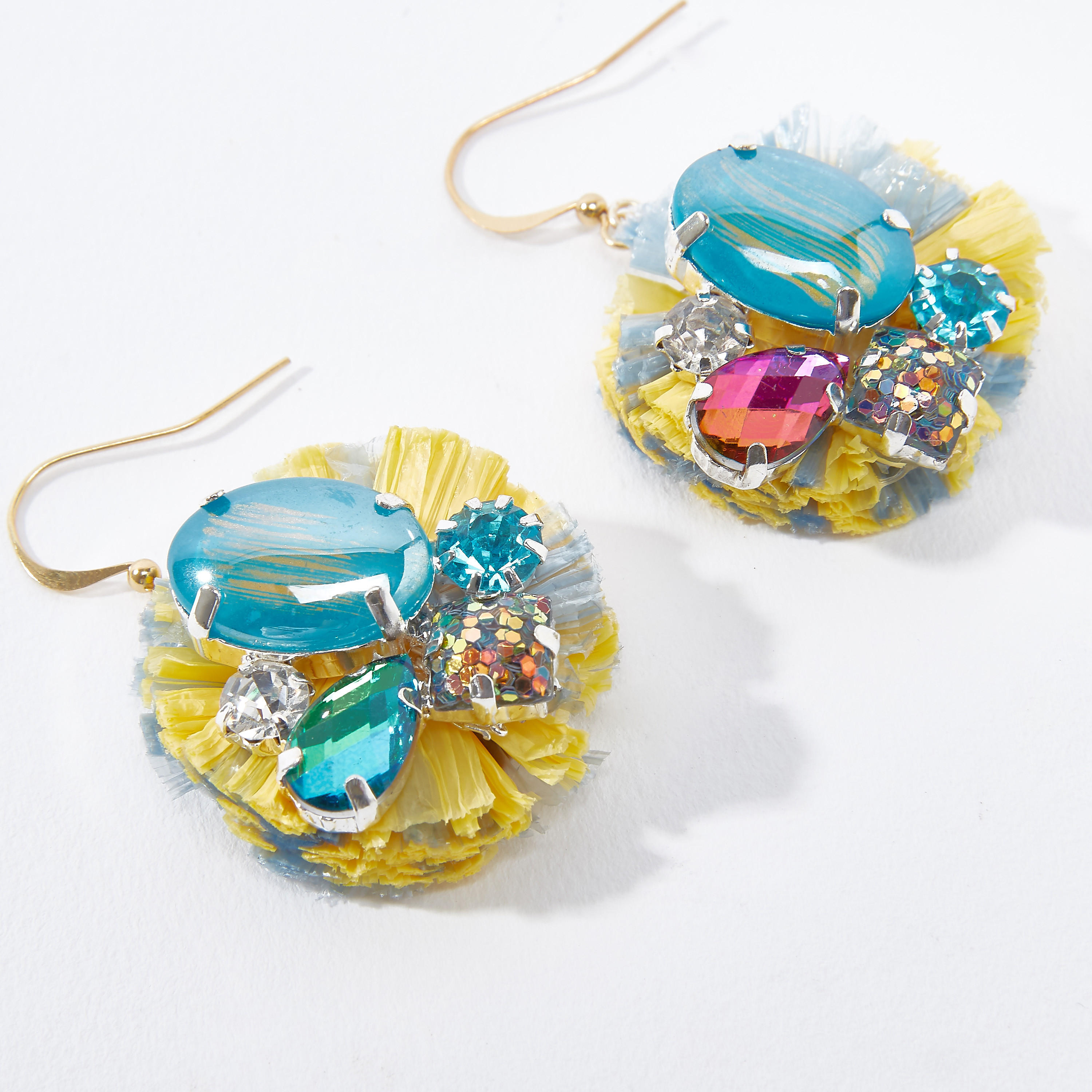 Embellished Dangling Earrings with Fish Hook-women-watchesandjewellery-jewellery-earrings-image-3
