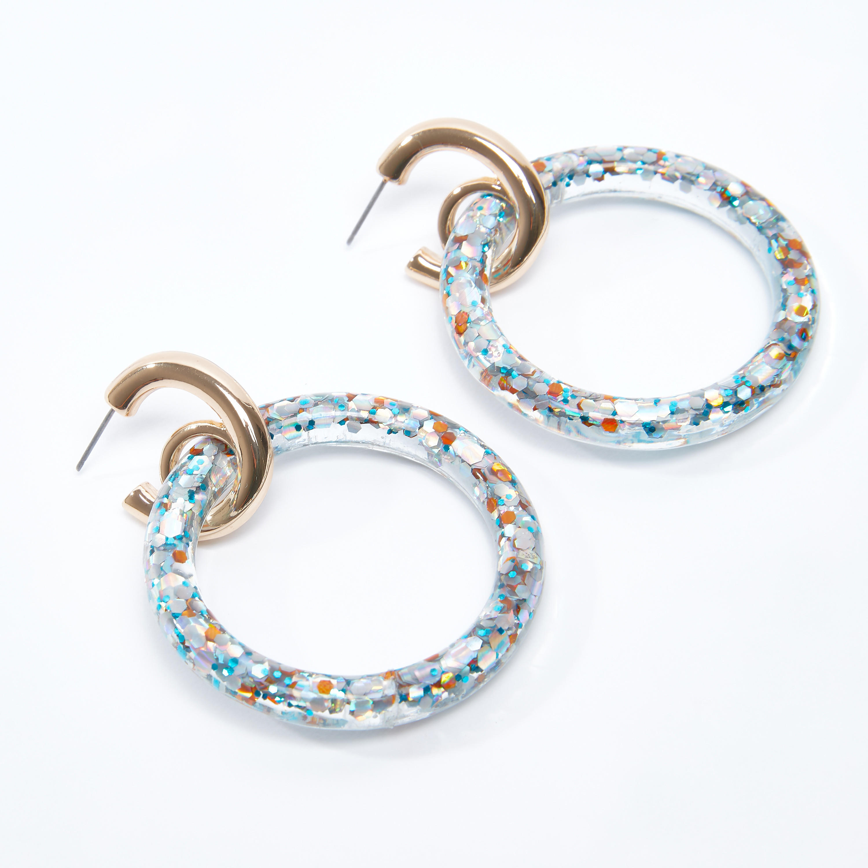 أقراط بمكبس إغلاق وتفاصيل ميتاليك-women-watchesandjewellery-jewellery-earrings-image-3