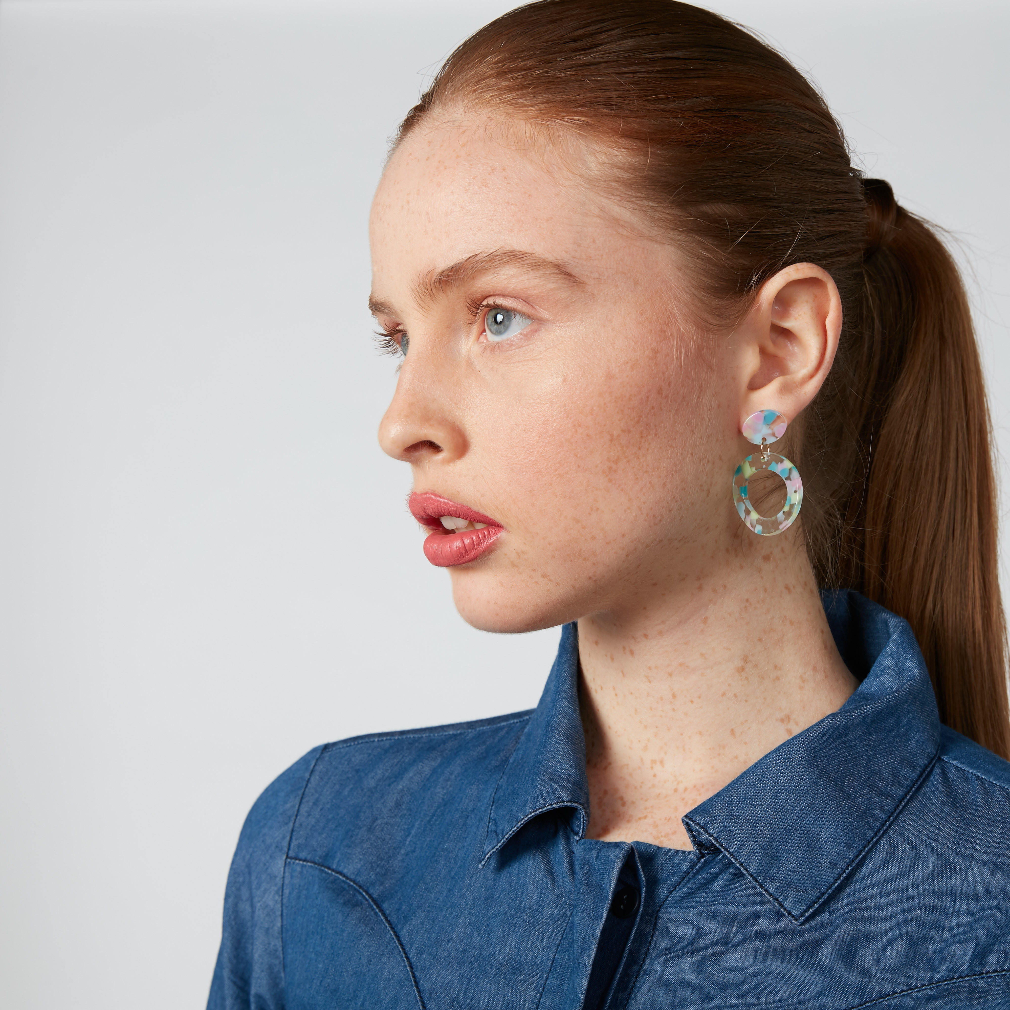 Printed Dangling Earrings with Pushback Closure-women-watchesandjewellery-jewellery-earrings-image-2